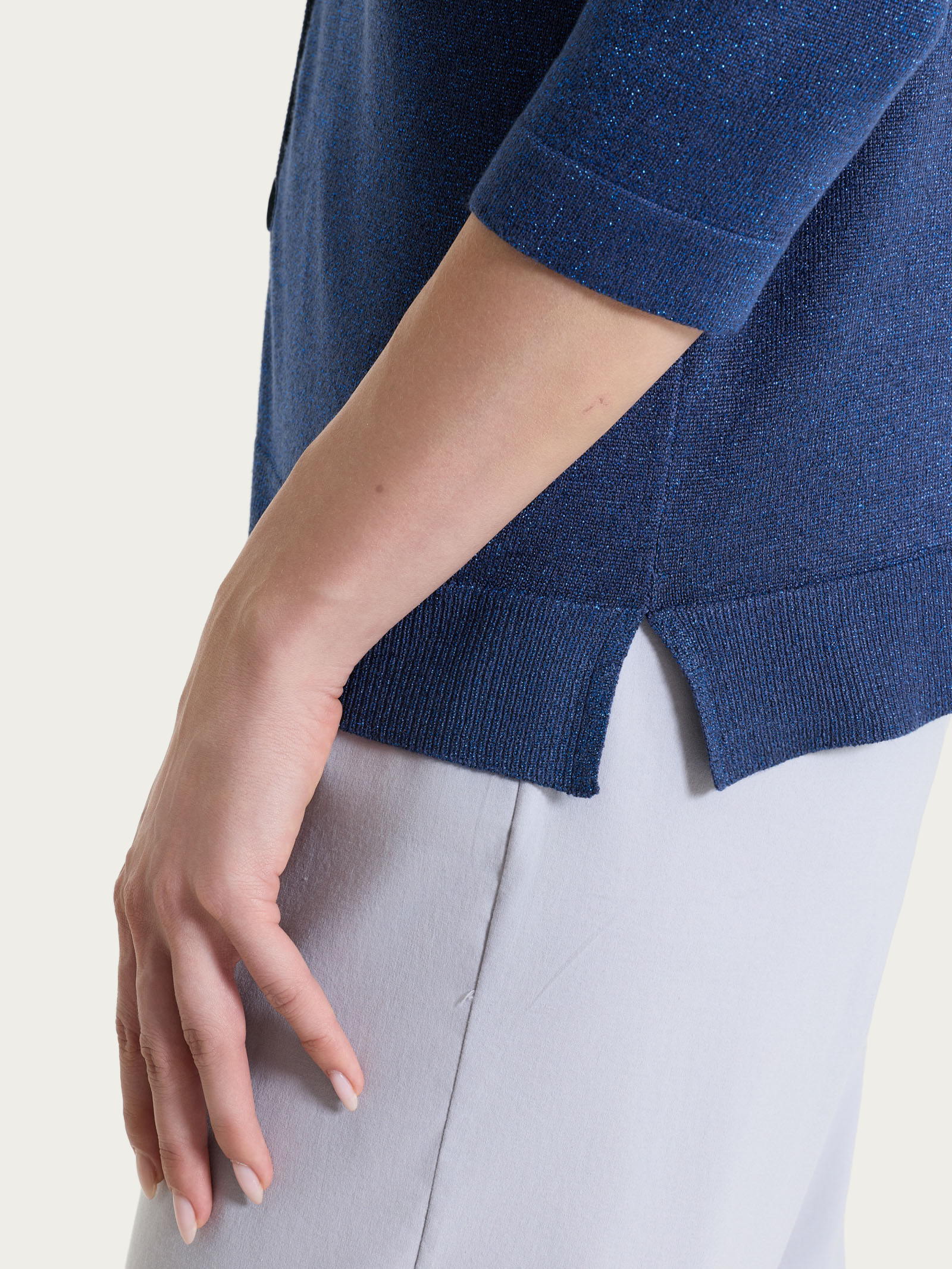 Cardigan con bottoni in Lurex Summertime - Oceana - Image 4