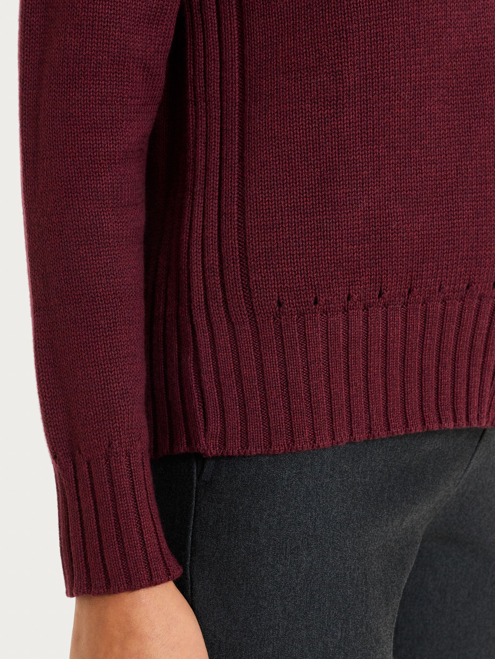 Cardigan con scollo a V e bottoni in Winter Cotton - Fig Mel. - Image 3