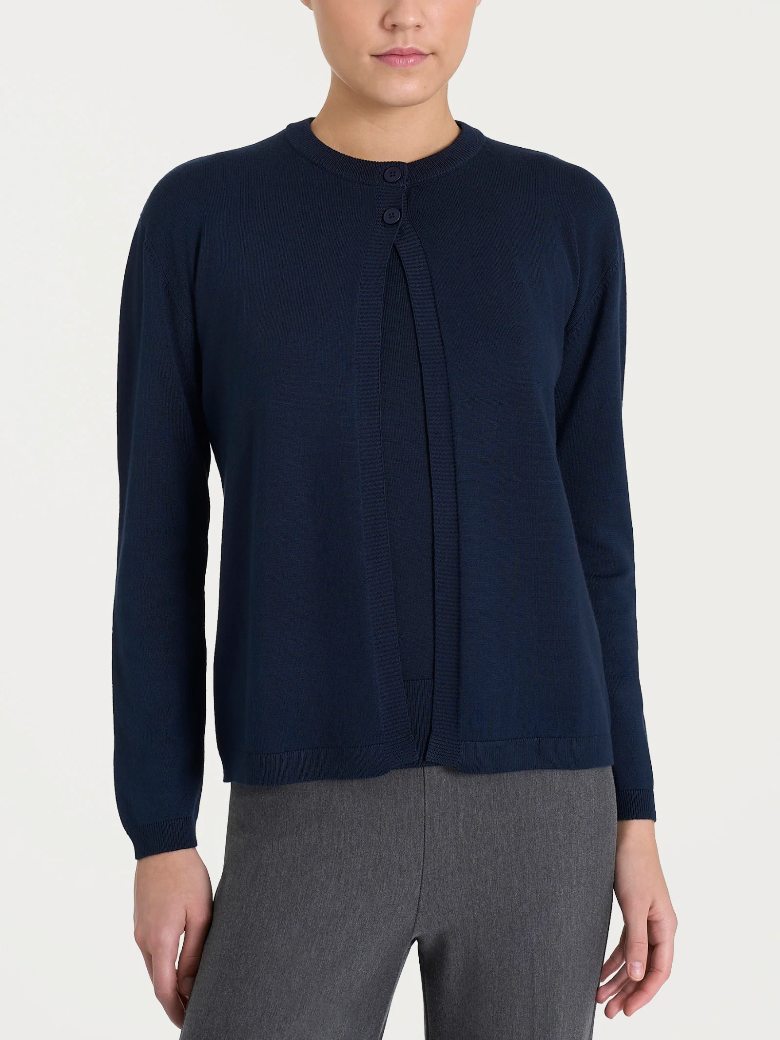 Cardigan corto con due bottoni Four Seasons - Bleu