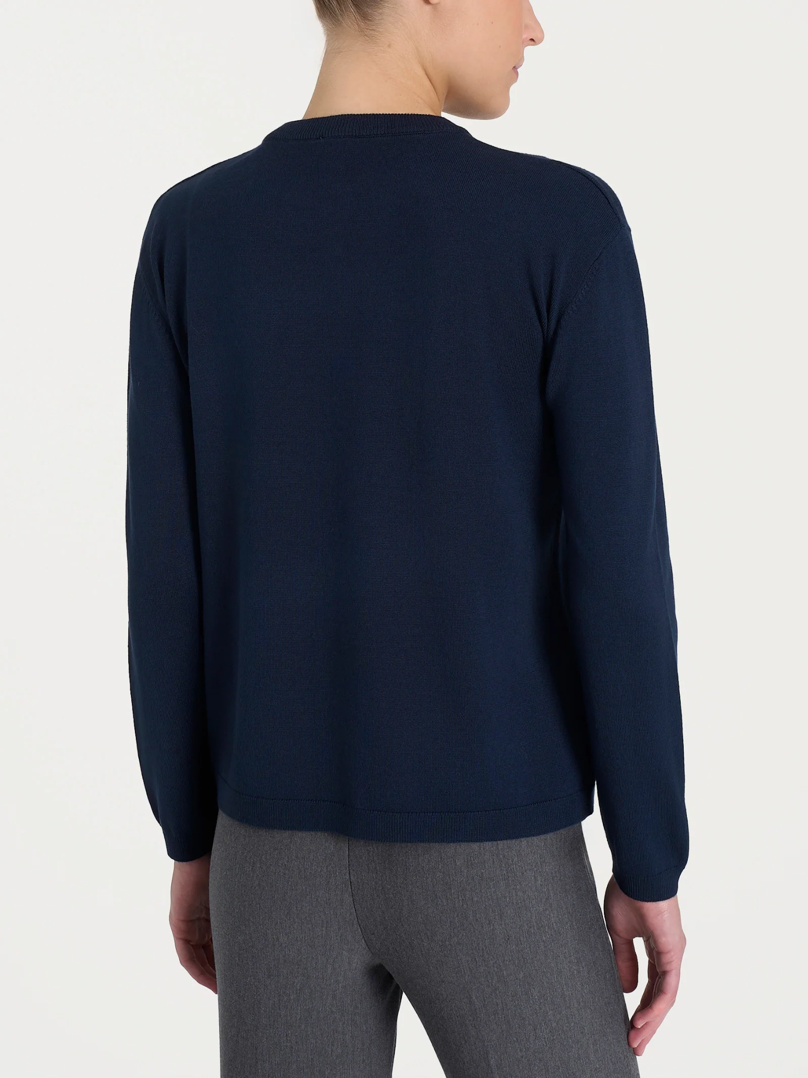 Cardigan corto con due bottoni Four Seasons - Bleu - Image 2