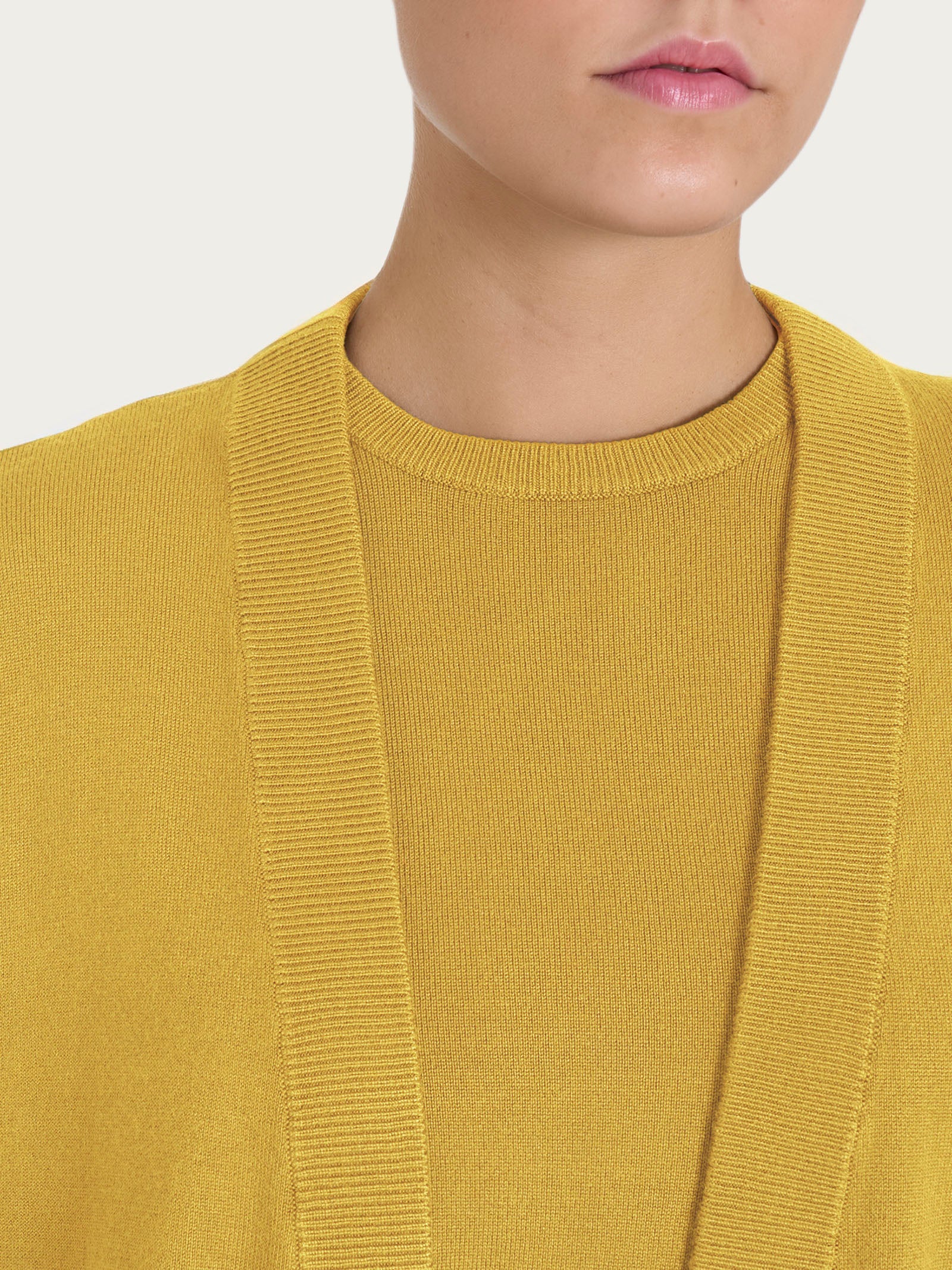 Cardigan corto Four Seasons - Oil Yellow - Image 3