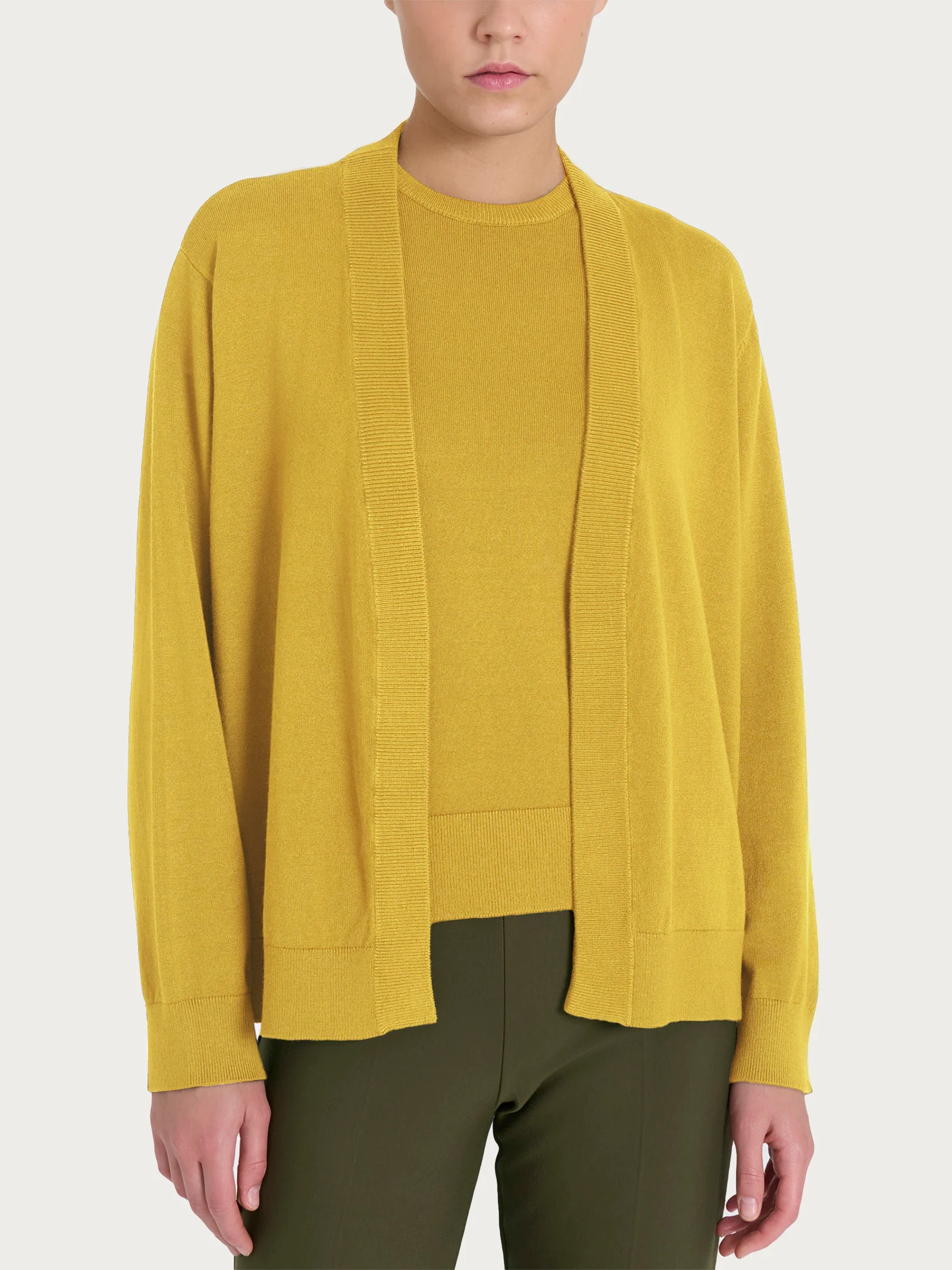 Cardigan corto Four Seasons - Oil Yellow - Image 4