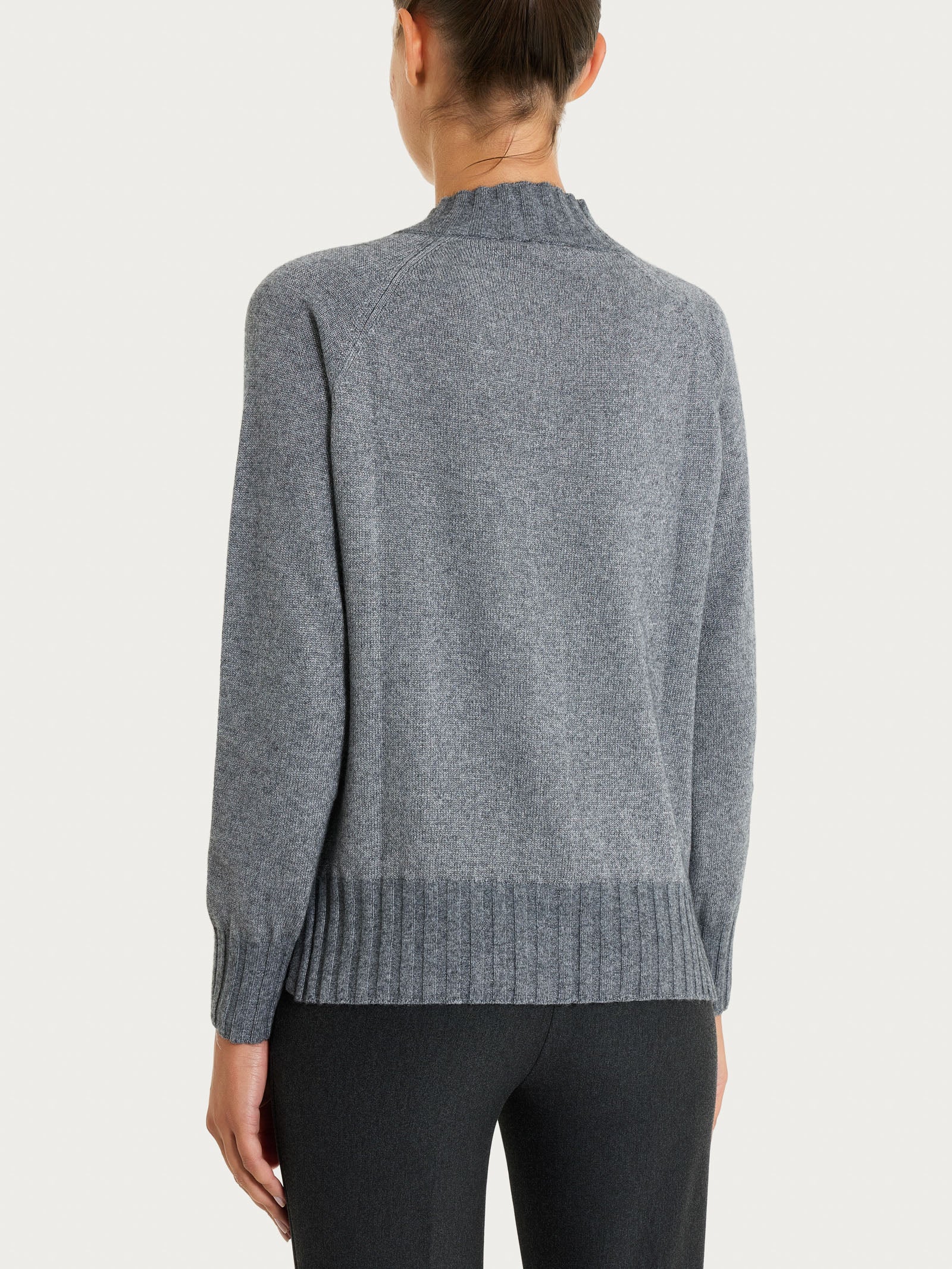 Cardigan corto in Natural Soft e Lurex - Ferro Mel. - Image 2