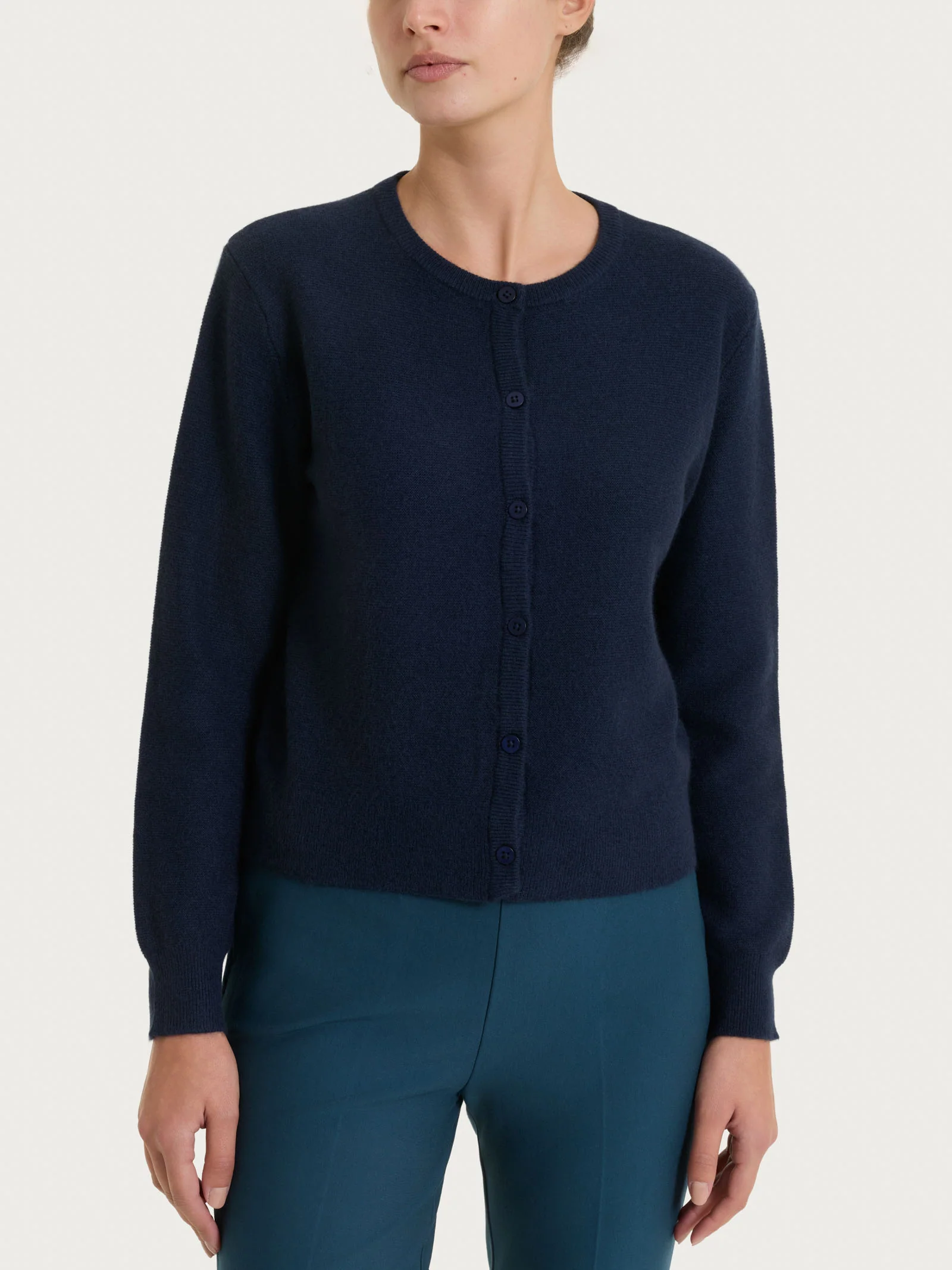 Cardigan corto Punto Links in Natural Soft - Bleu