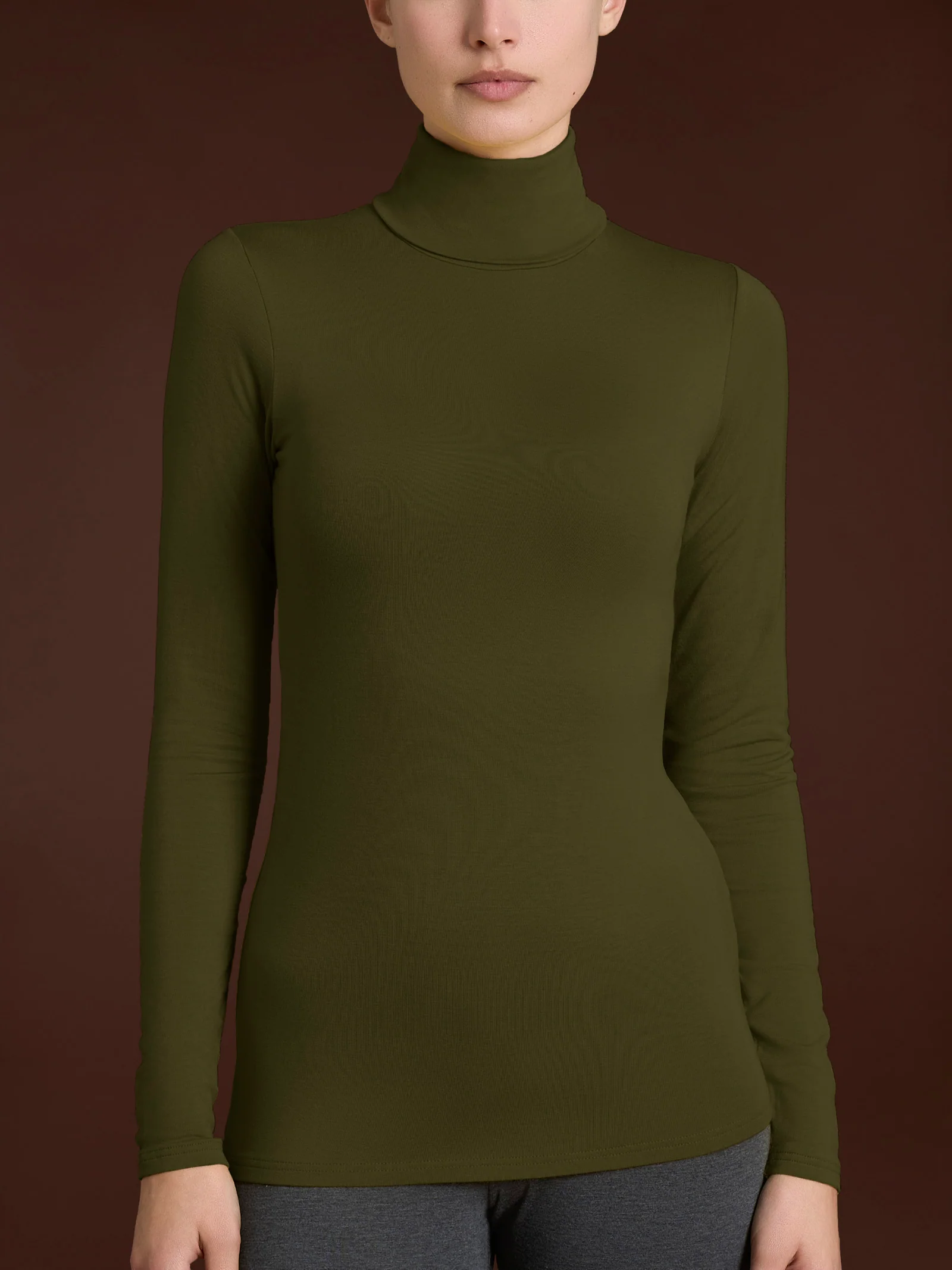 Dolcevita in Eco Viscosa - Dark Olive