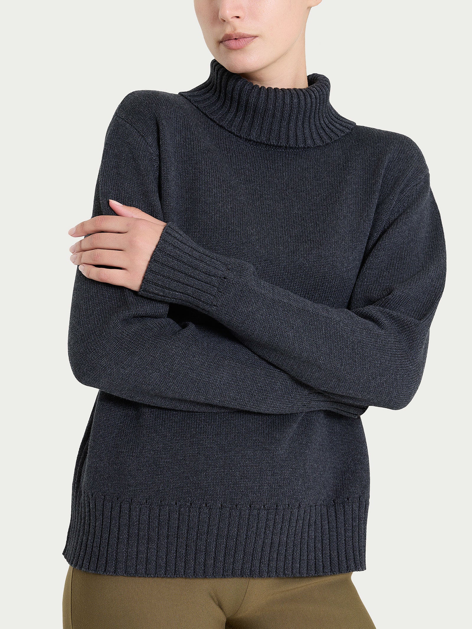 Dolcevita in filato Winter Cotton - Nero Mel.