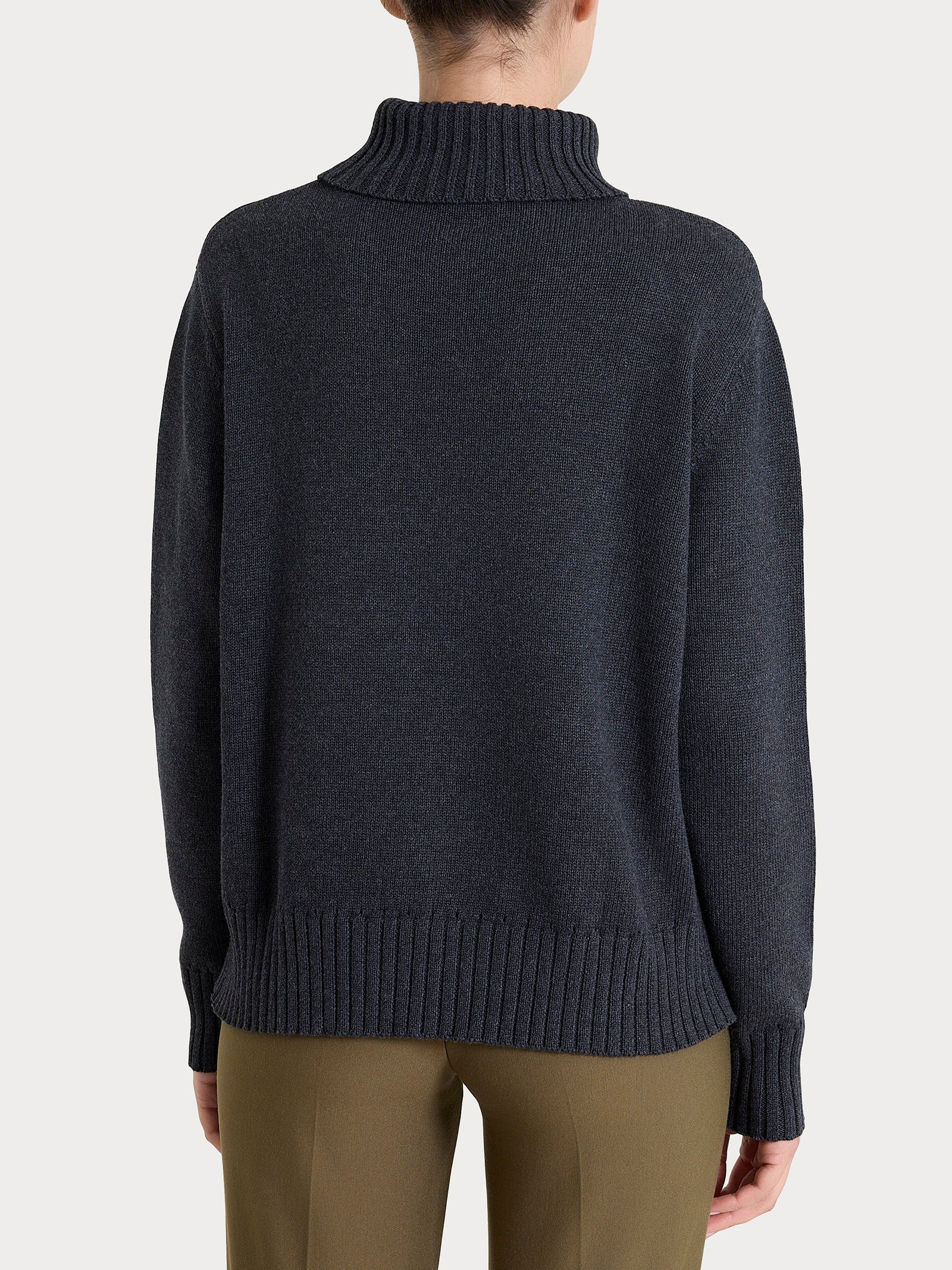 Dolcevita in filato Winter Cotton - Nero Mel. - Image 2