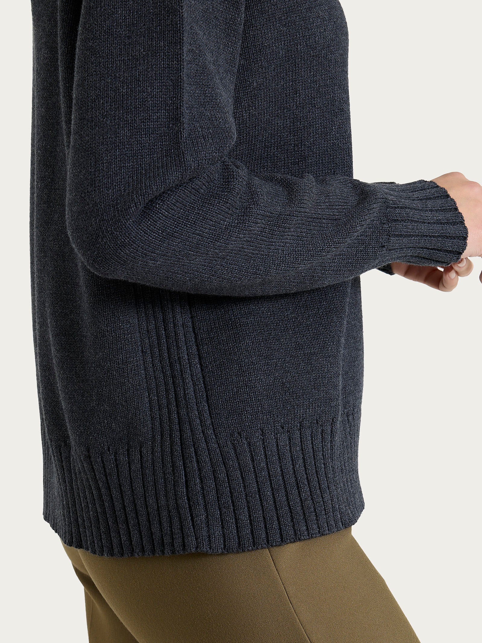 Dolcevita in filato Winter Cotton - Nero Mel. - Image 3