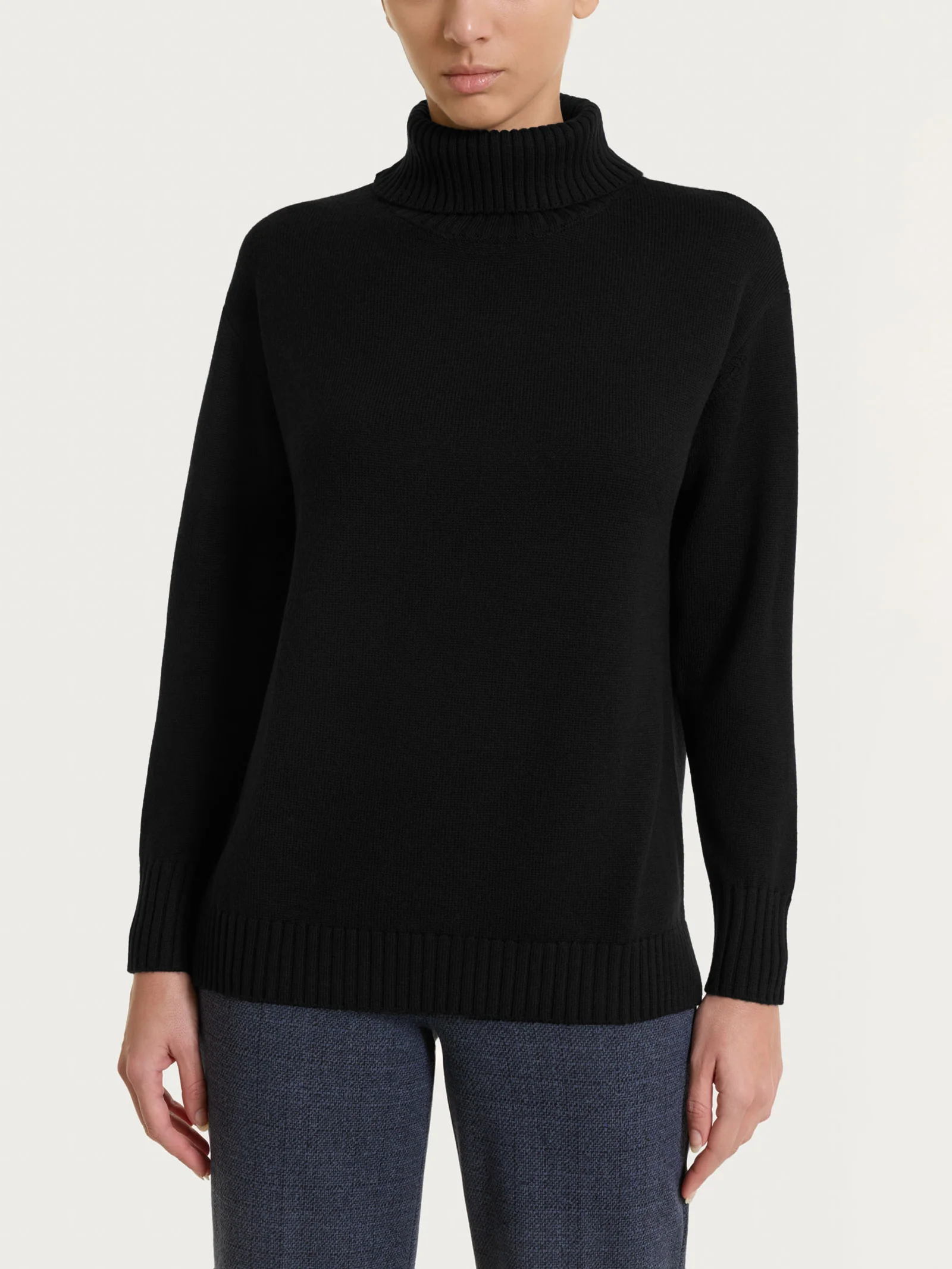 Dolcevita leggero in Merino Soft - Nero