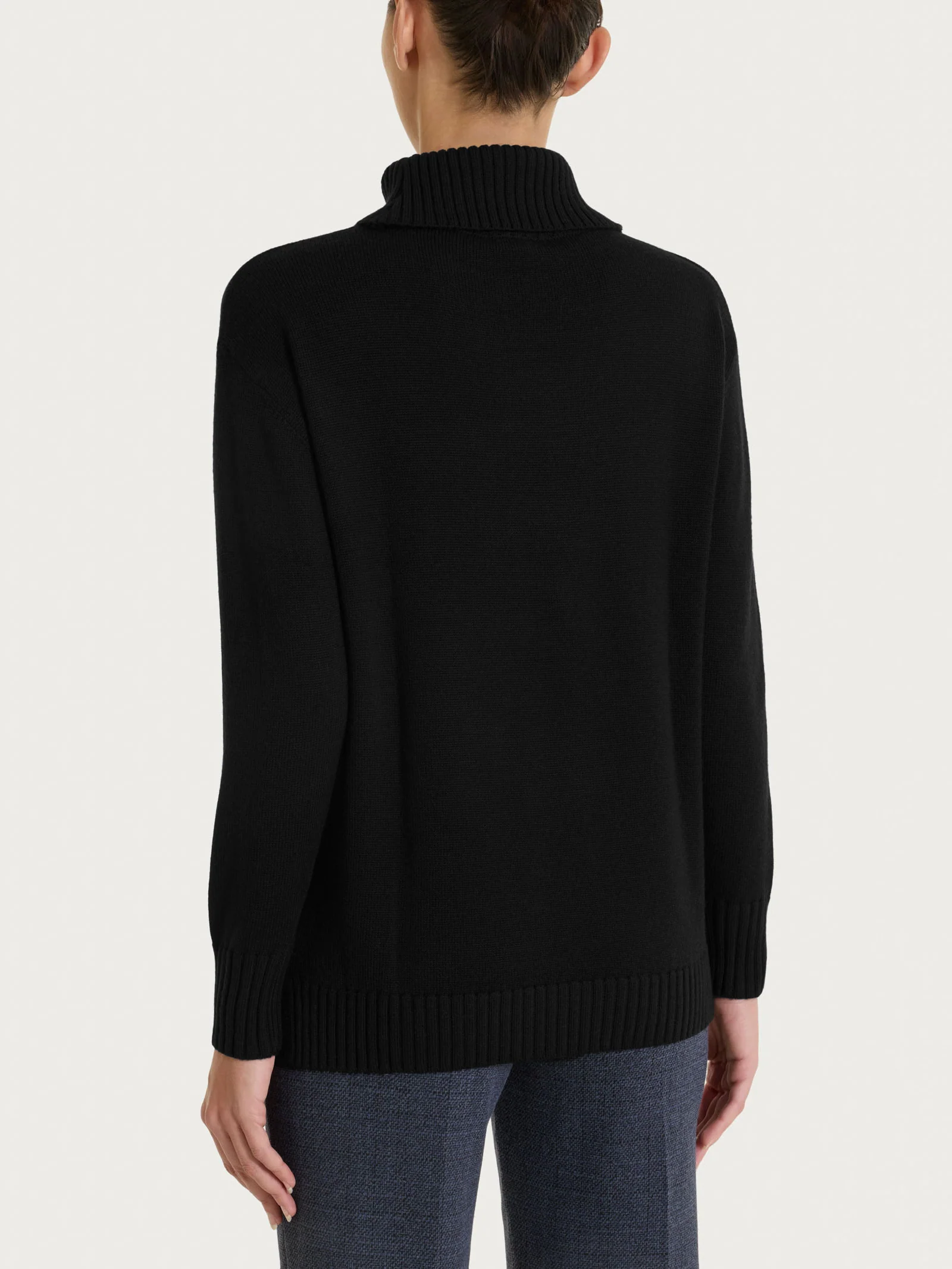 Dolcevita leggero in Merino Soft - Nero - Image 2