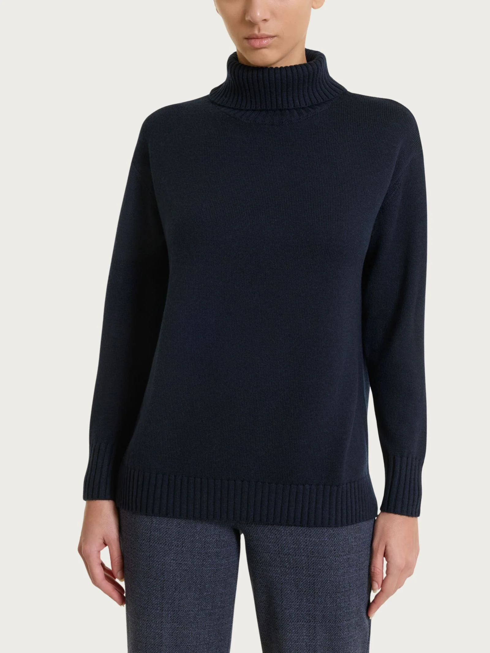 Dolcevita leggero in Merino Soft - Bleu