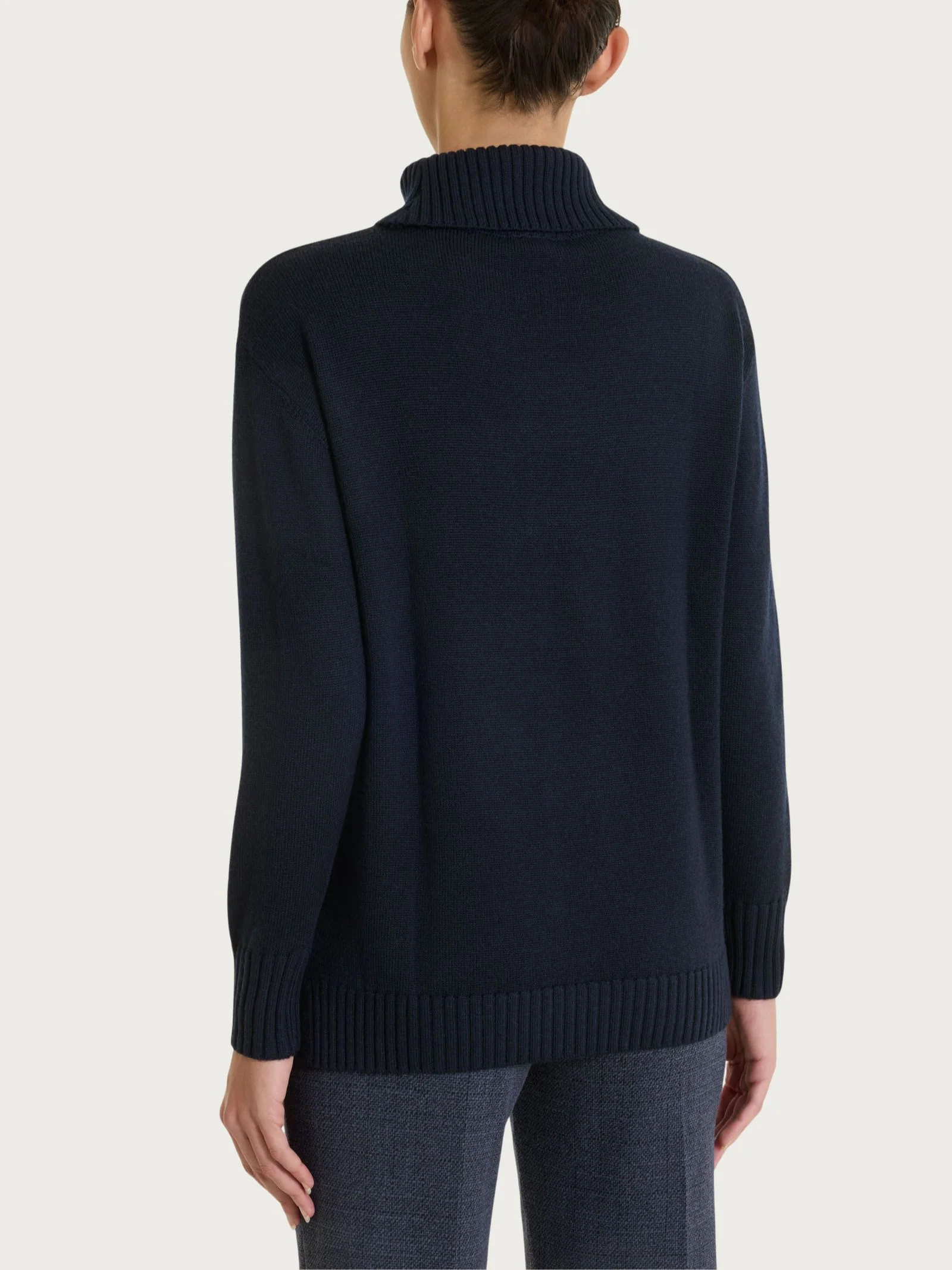 Dolcevita leggero in Merino Soft - Bleu - Image 2