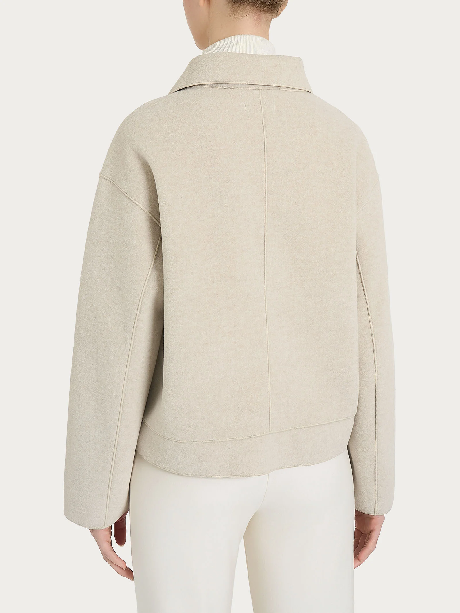 Giacca chiodo in Vegan Wool - CHAMPIGNON MEL. - Image 2