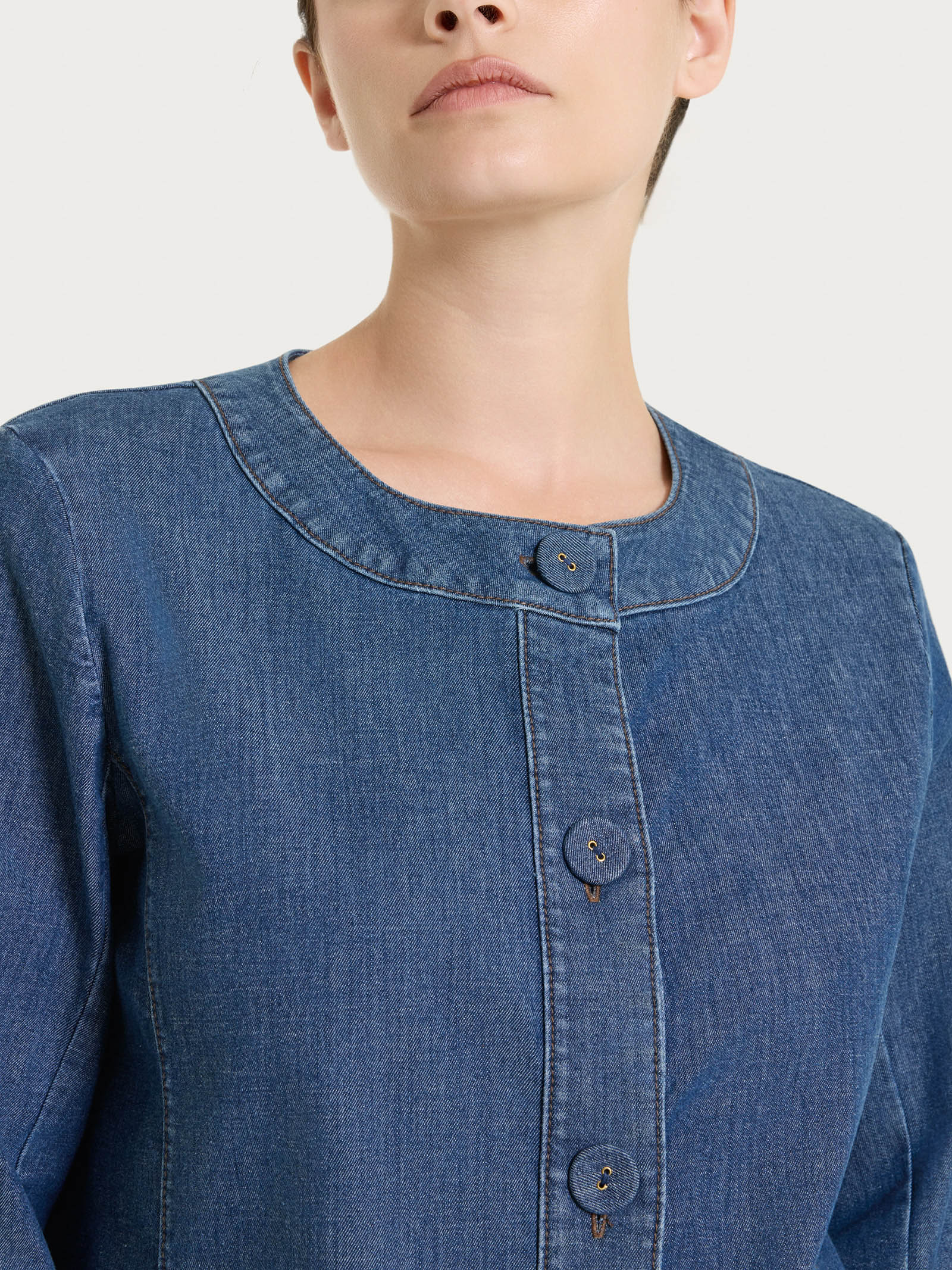 Giacca con bottoni in Light Denim - Jeans - Image 3