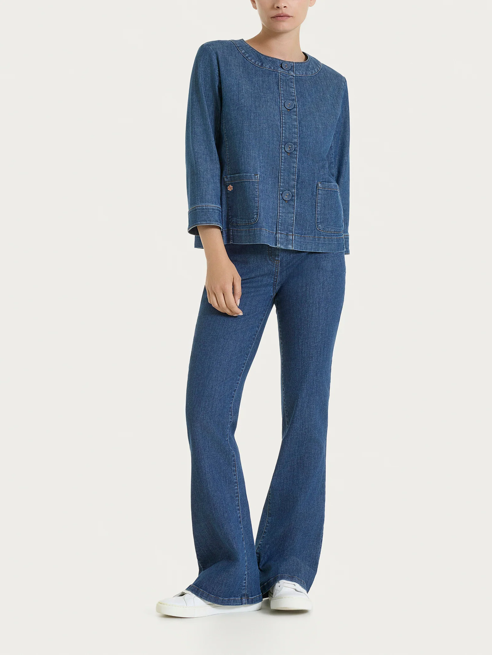 Giacca con bottoni in Light Denim - Jeans - Image 4