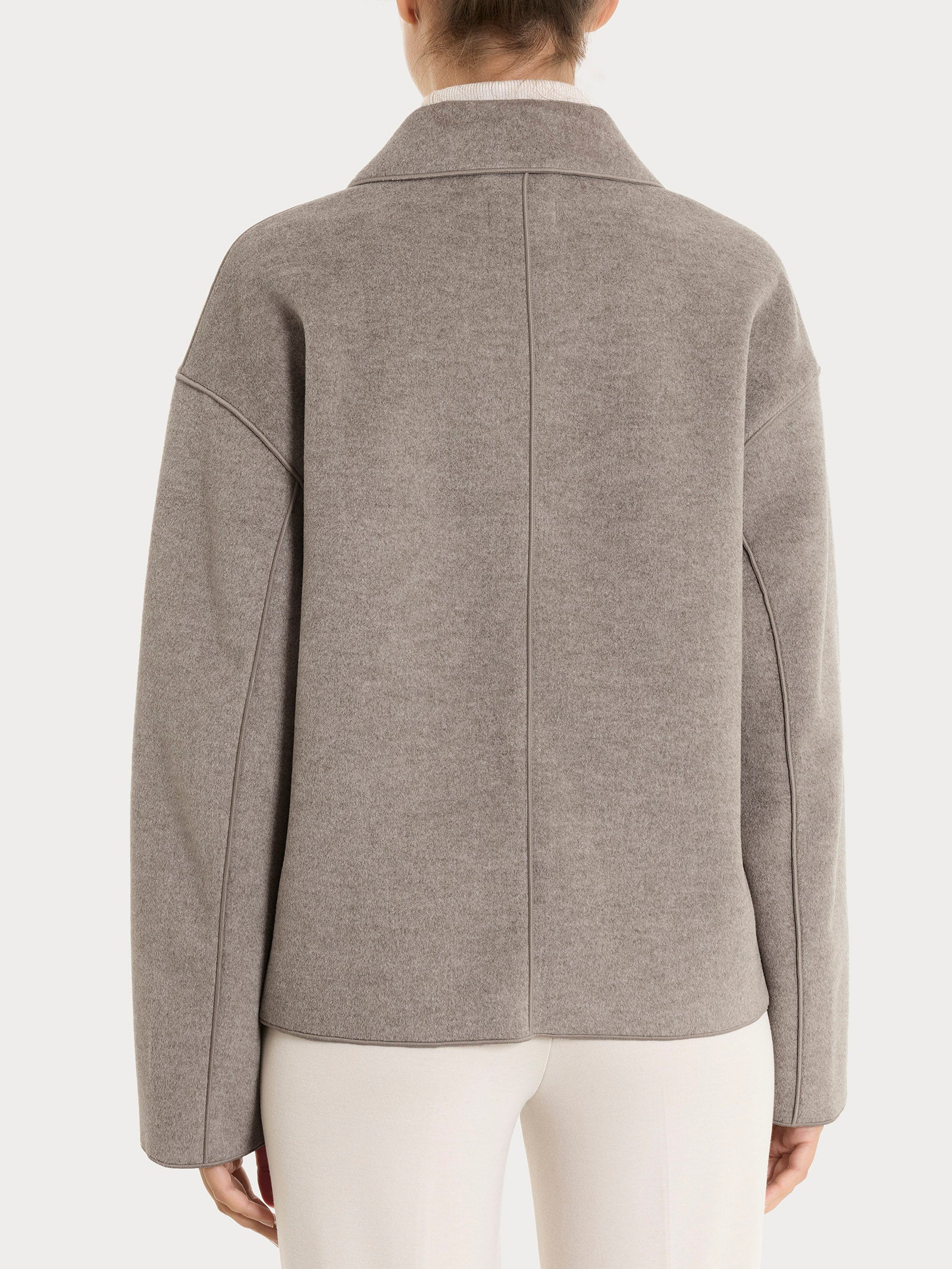 Giacca con collo camicia in Vegan Wool - Glace' Mel. - Image 2