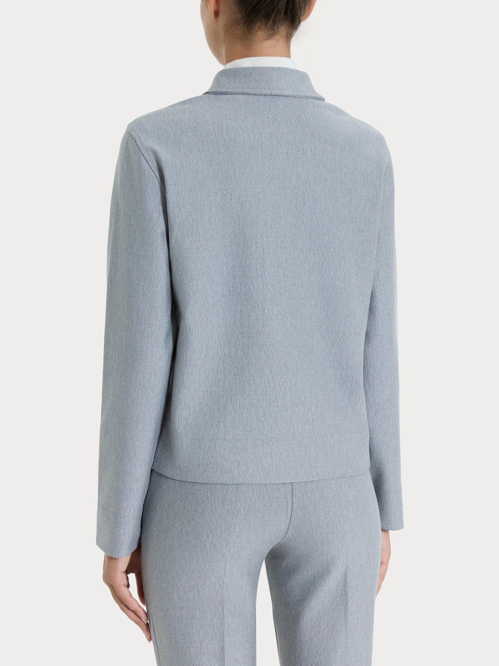 Giacca Shacket in Compact - Grigio Mel. - Image 2