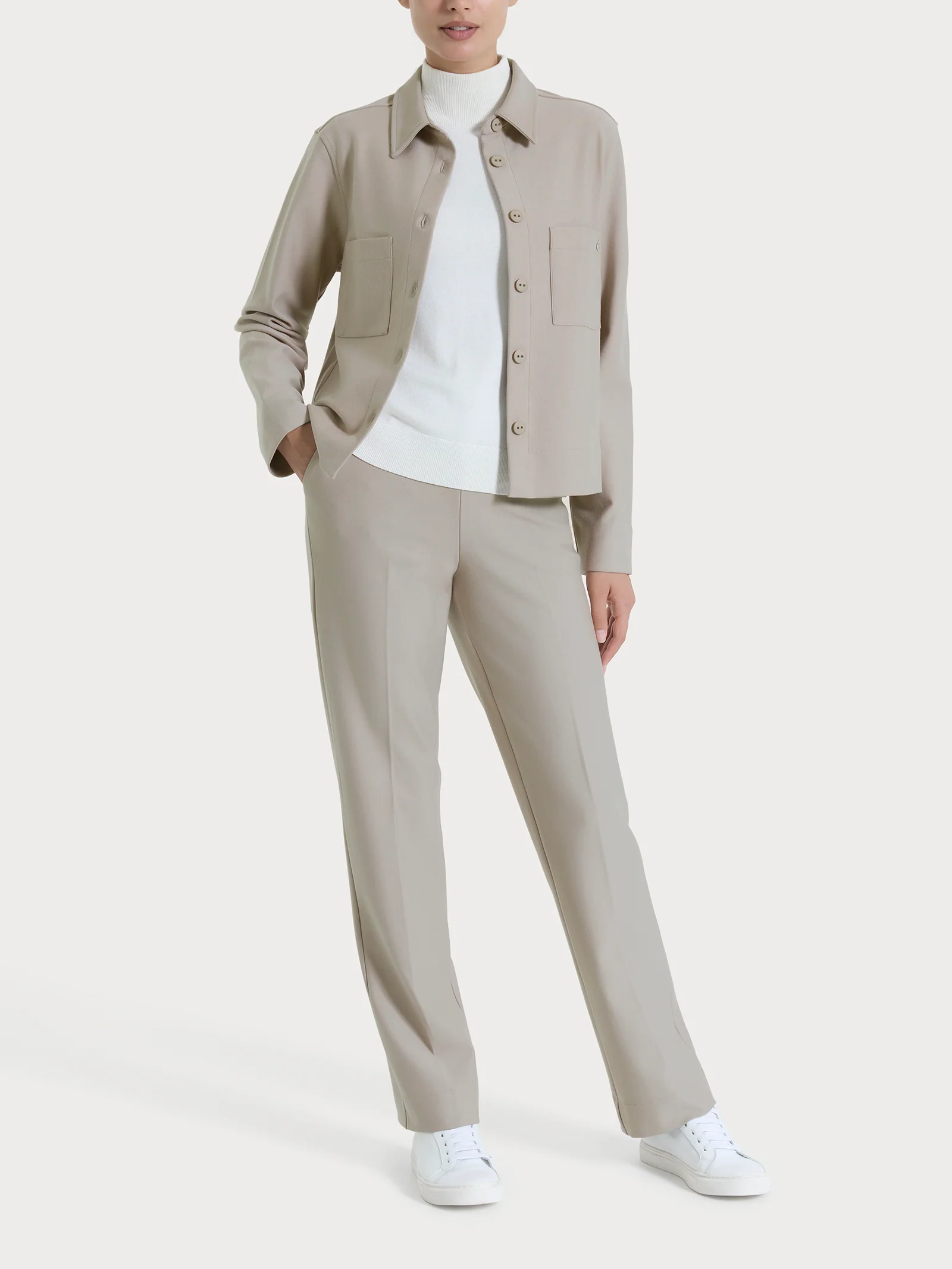 Giacca Shacket in Compact - String - Image 4