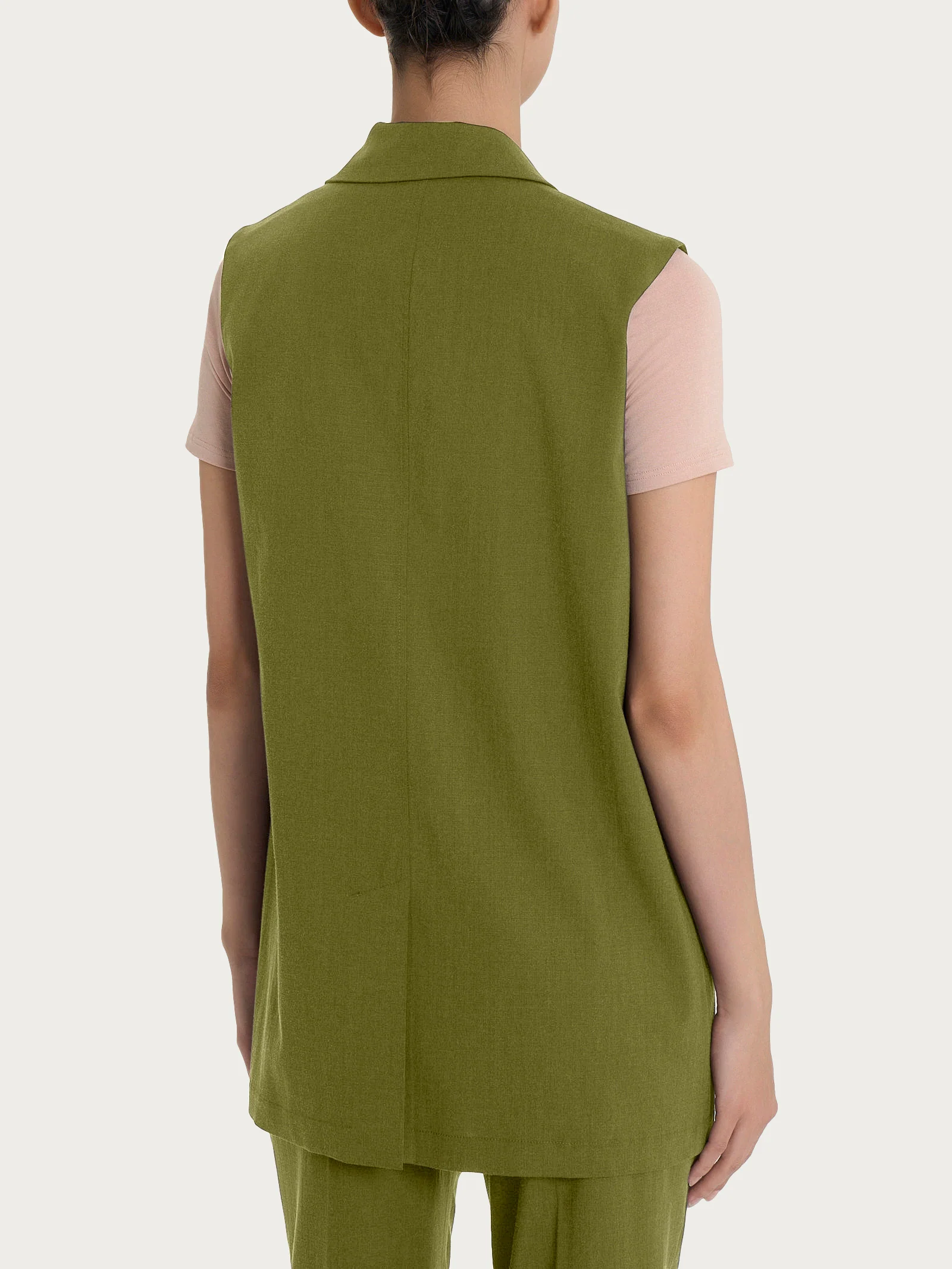 Gilet lungo in Super Natural - Sphagnum - Image 2