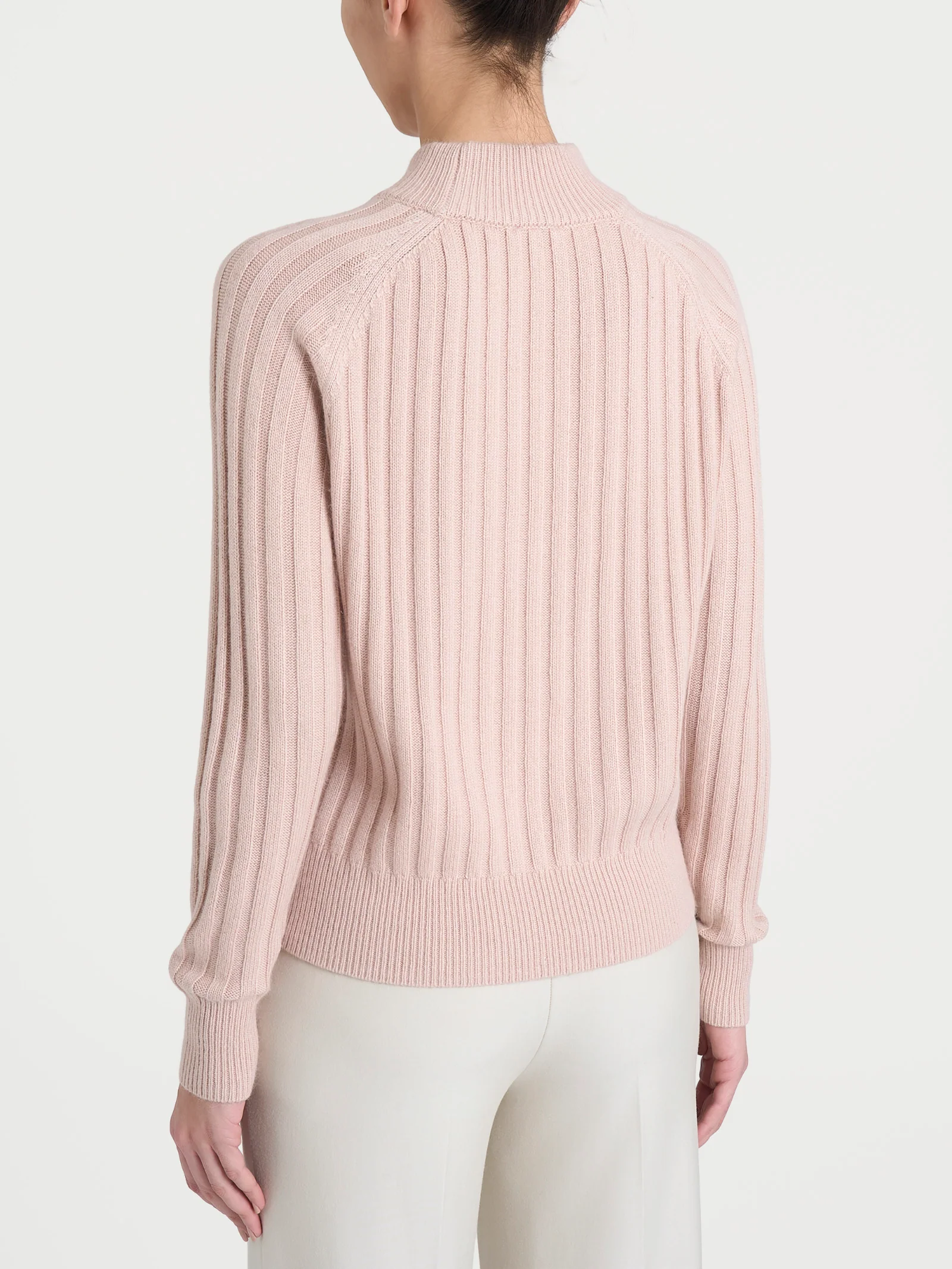 Lupetto con coste in Natural Soft - Cameo Rose - Image 2