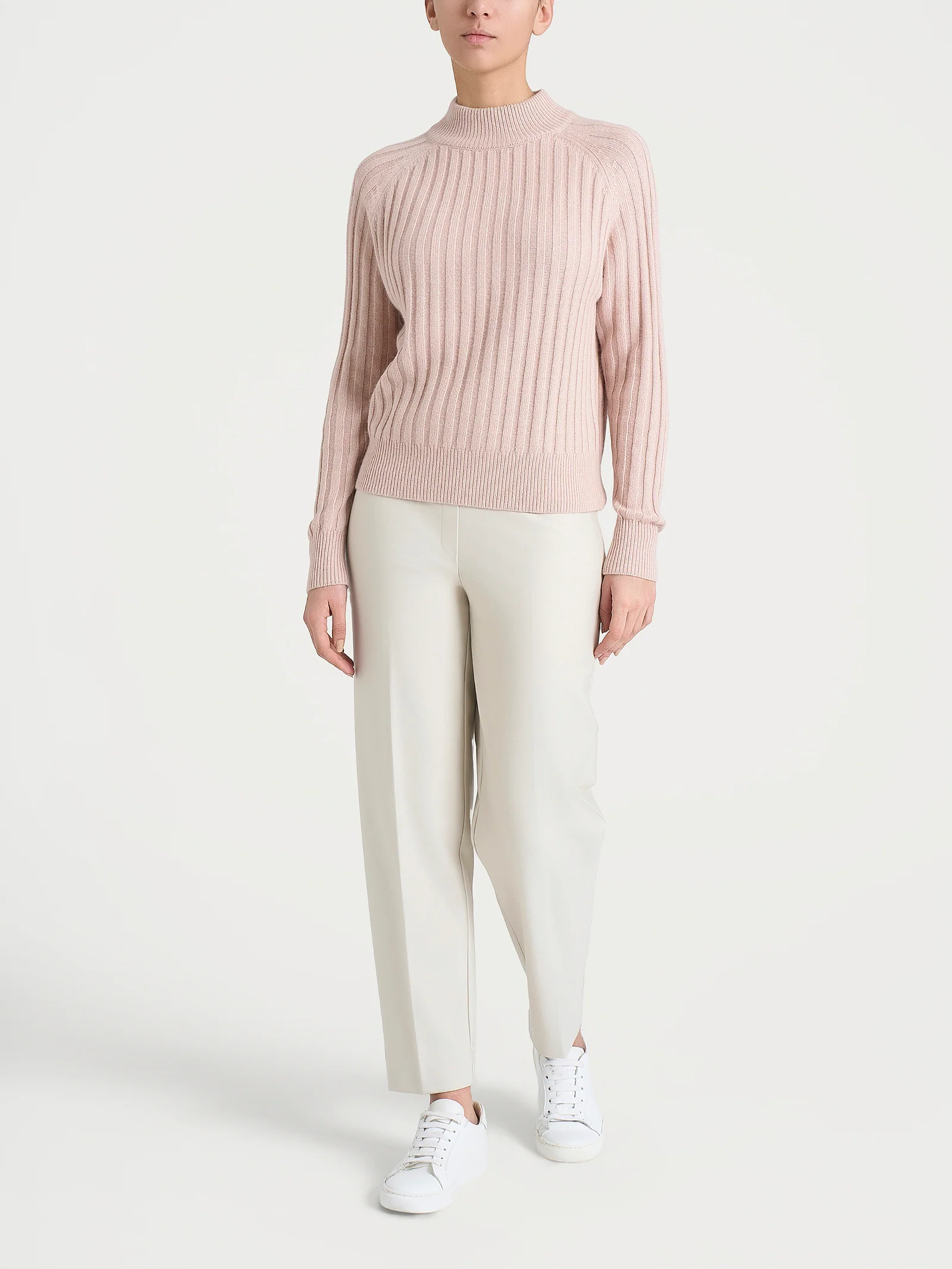 Lupetto con coste in Natural Soft - Cameo Rose - Image 4