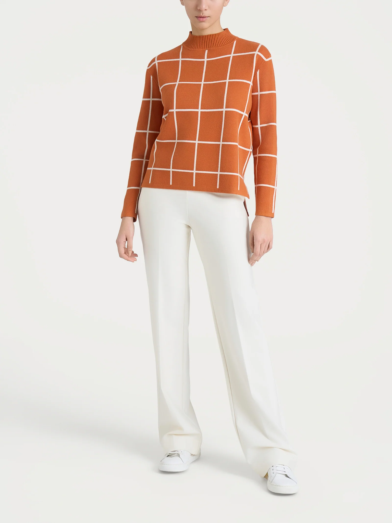 Lupetto con fantasia check in Super Soft - Fant. Rust - Image 4