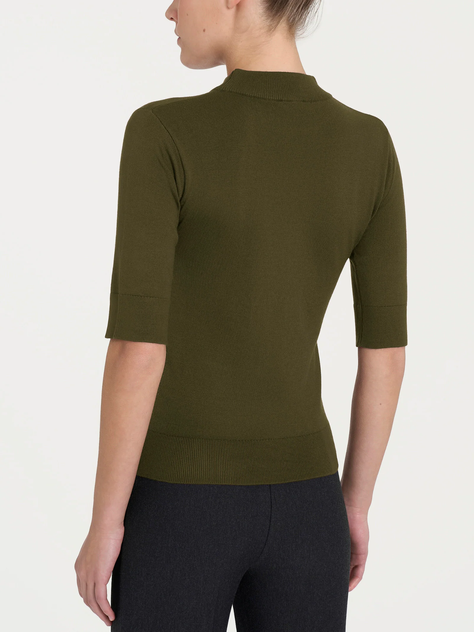 Lupetto con manica corta Four Seasons - Dark Olive - Image 2