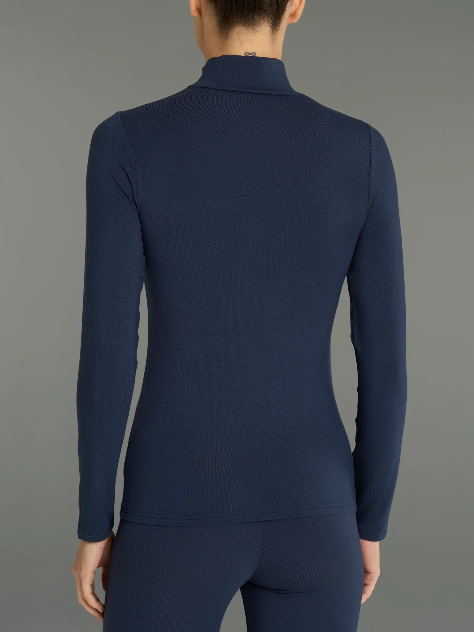 Lupetto in eco viscosa - Bleu - Image 2