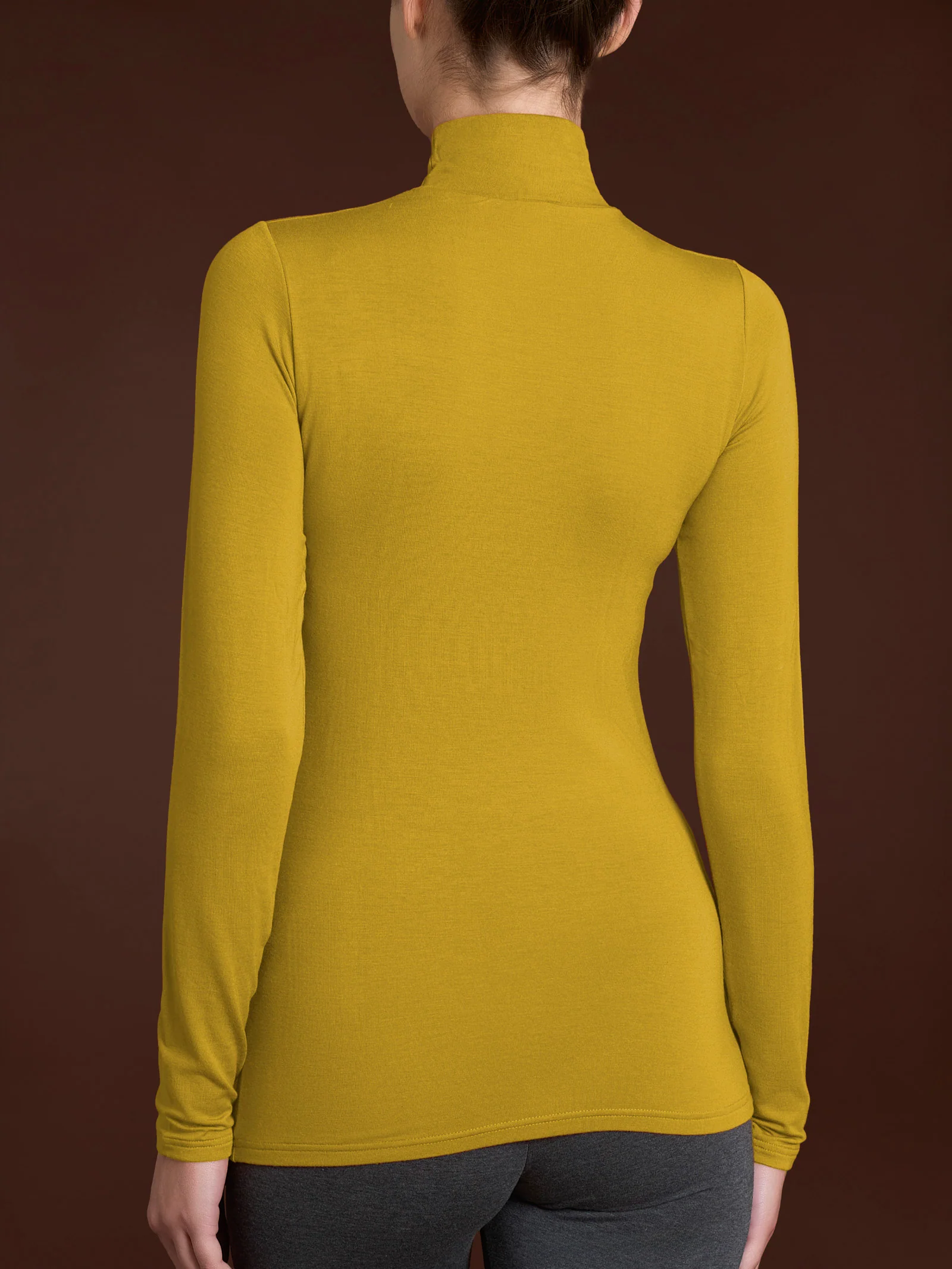 Lupetto in eco viscosa - Oil Yellow - Image 2