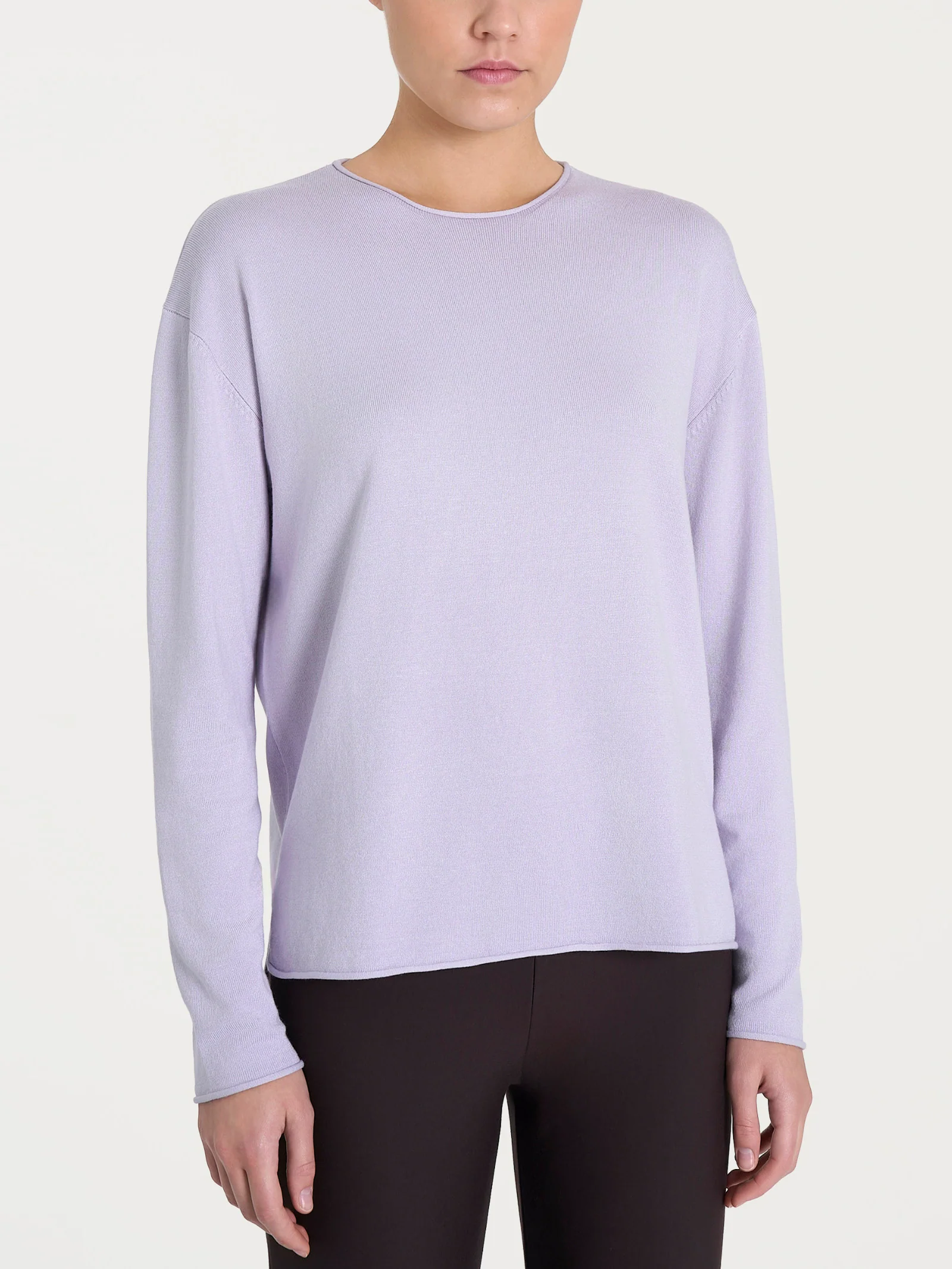 Maglia asimmetrica con girocollo Four Seasons - Thistle