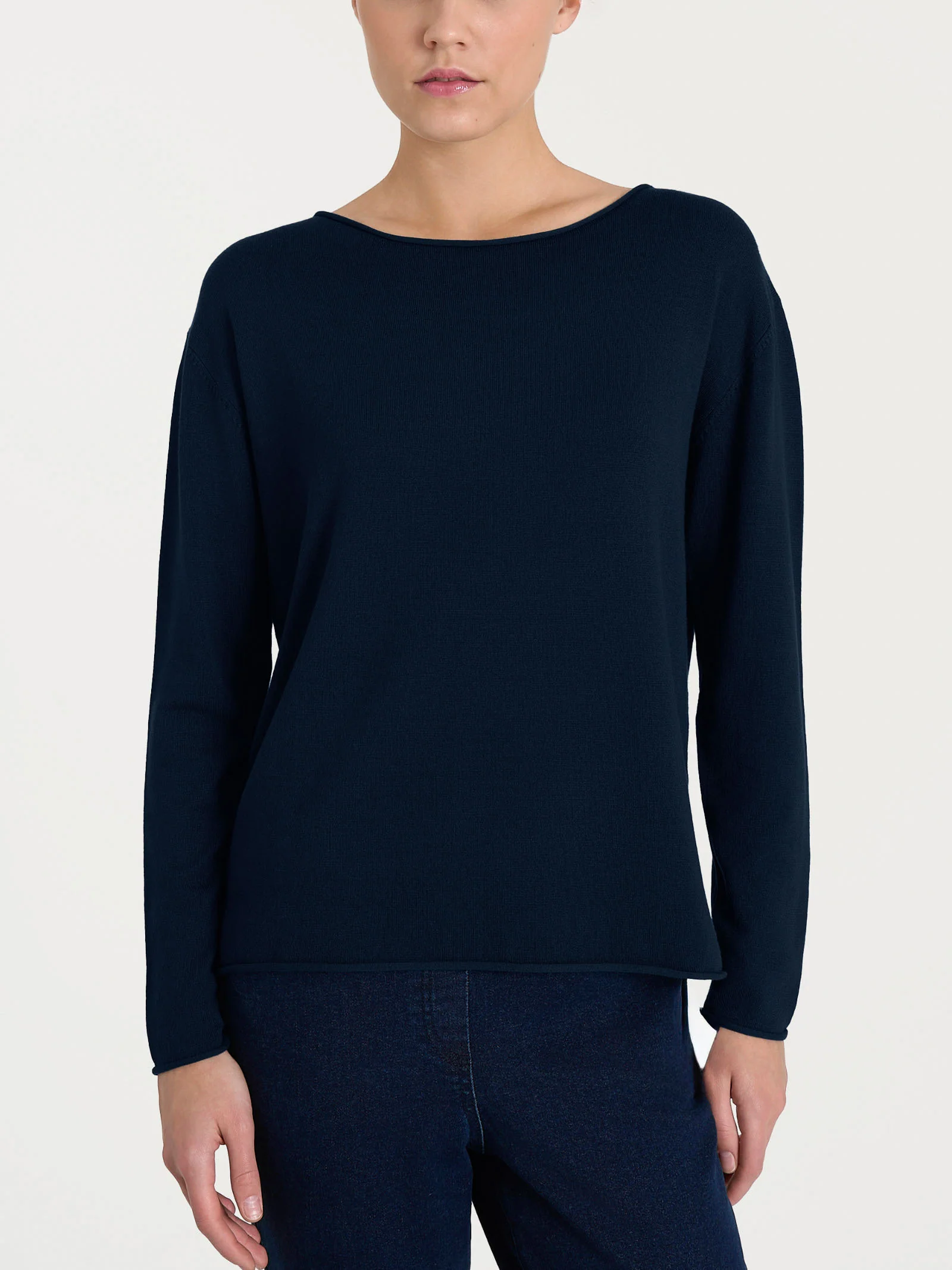 Maglia asimmetrica con scollo a barchetta Four Seasons - Bleu