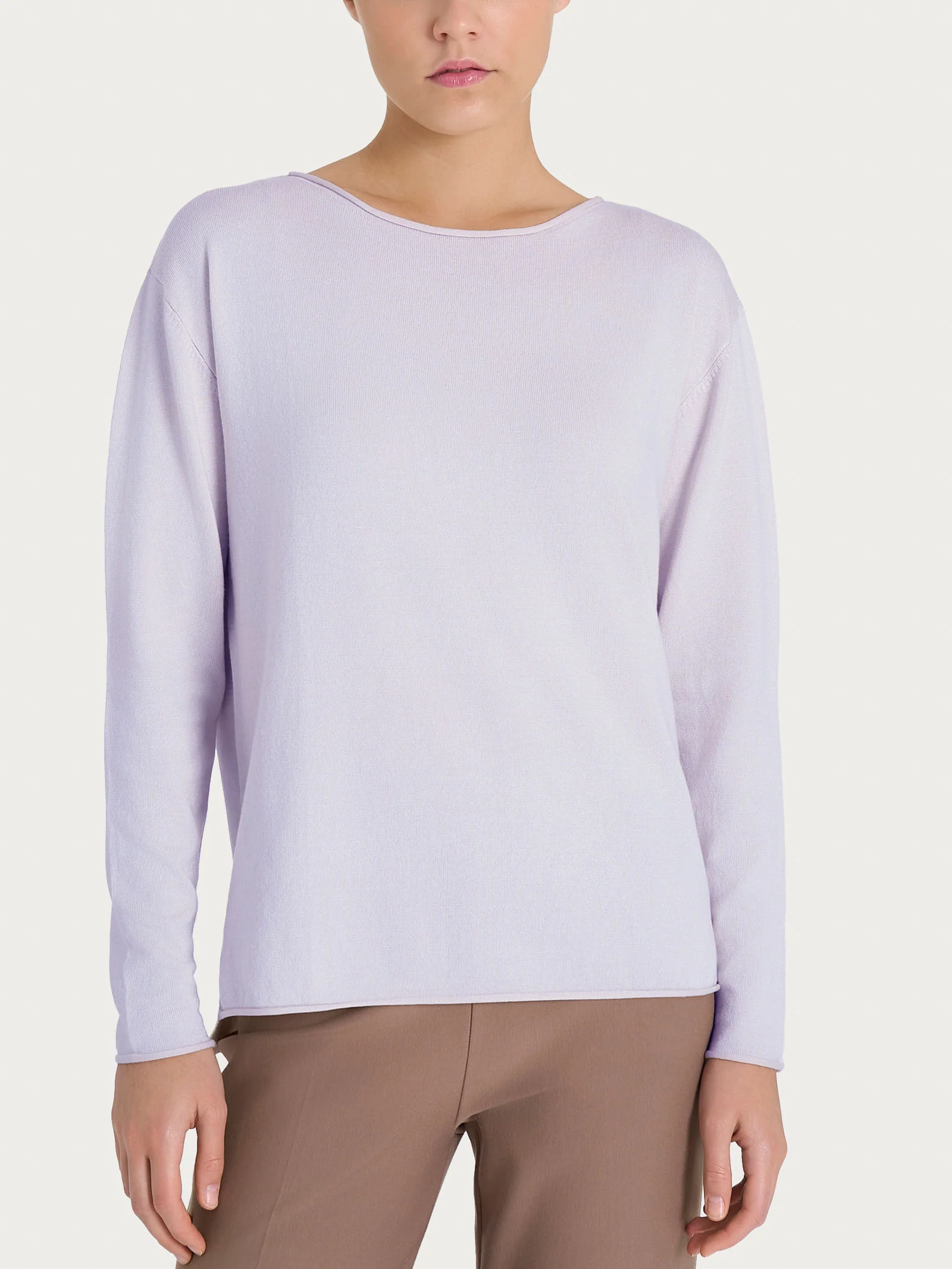 Maglia asimmetrica con scollo a barchetta Four Seasons - Thistle