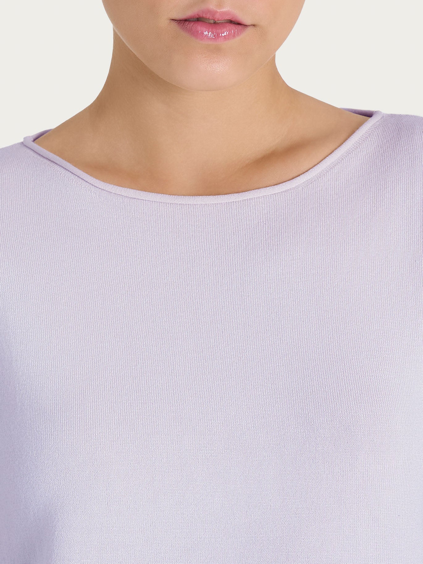 Maglia asimmetrica con scollo a barchetta Four Seasons - Thistle - Image 3
