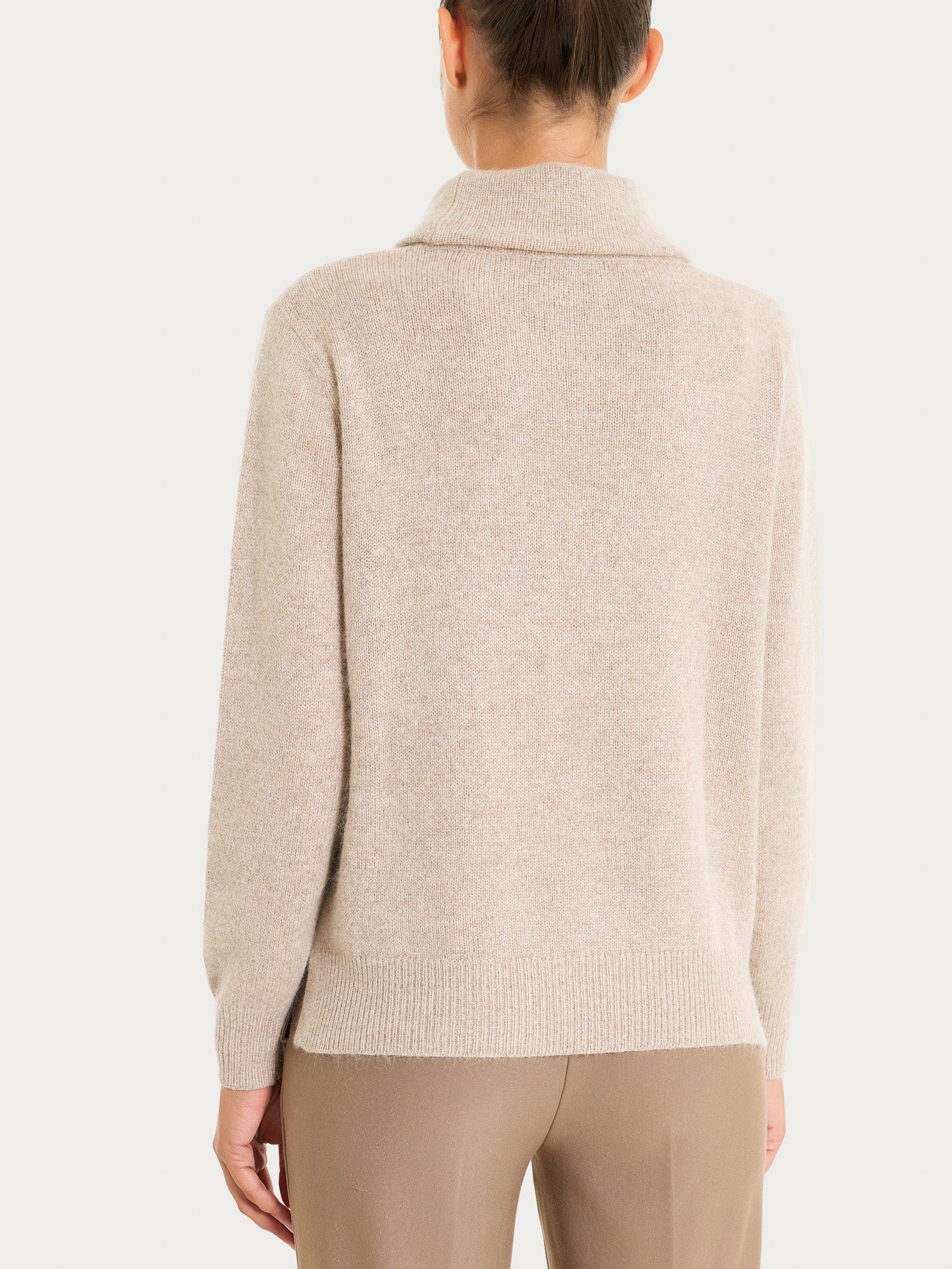 Maglia con collo a ciambella in Natural Soft - Zenzero Mel. - Image 2