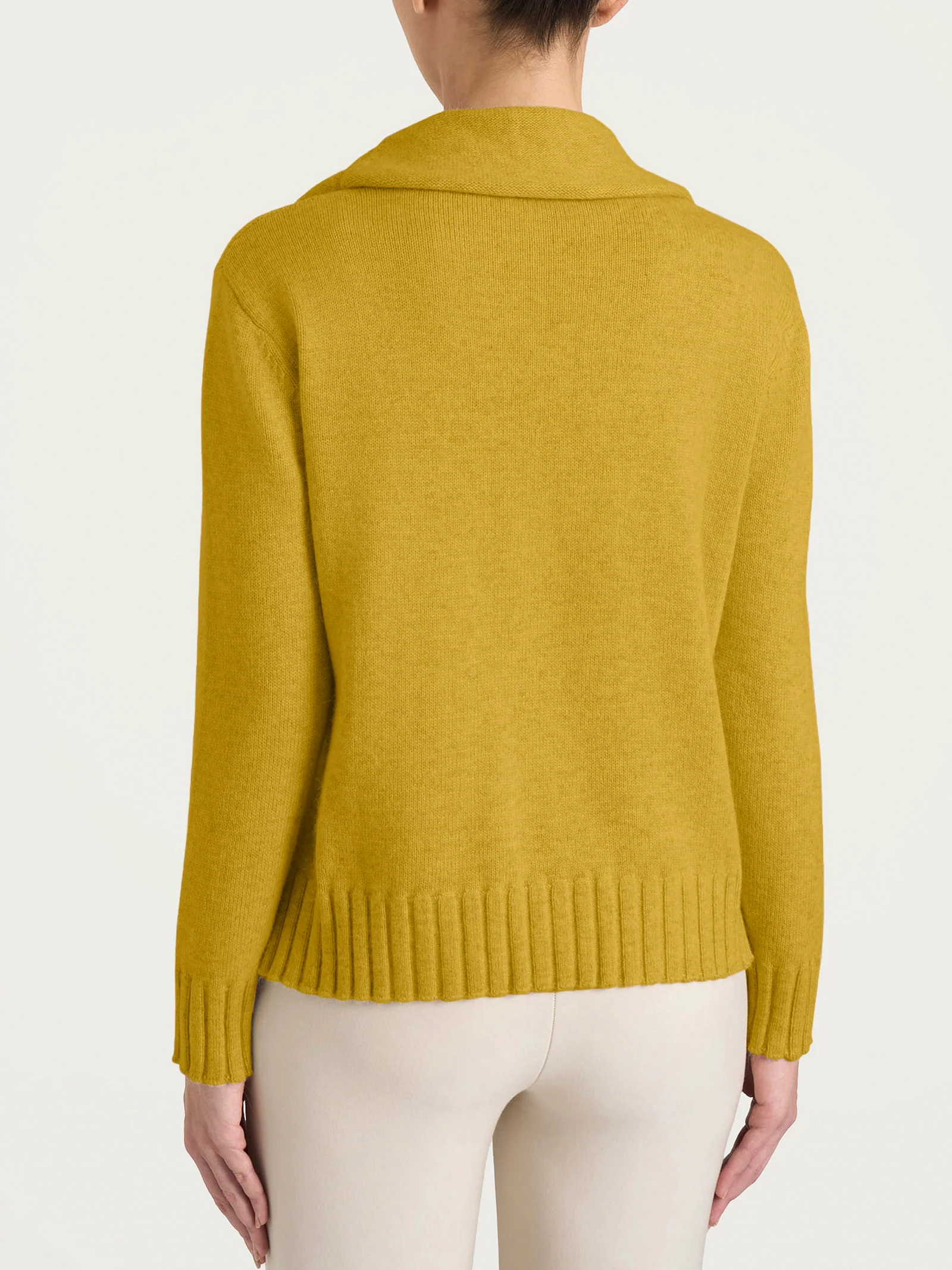 Maglia con collo a ciambella in Natural Soft - Oil Yellow - Image 2