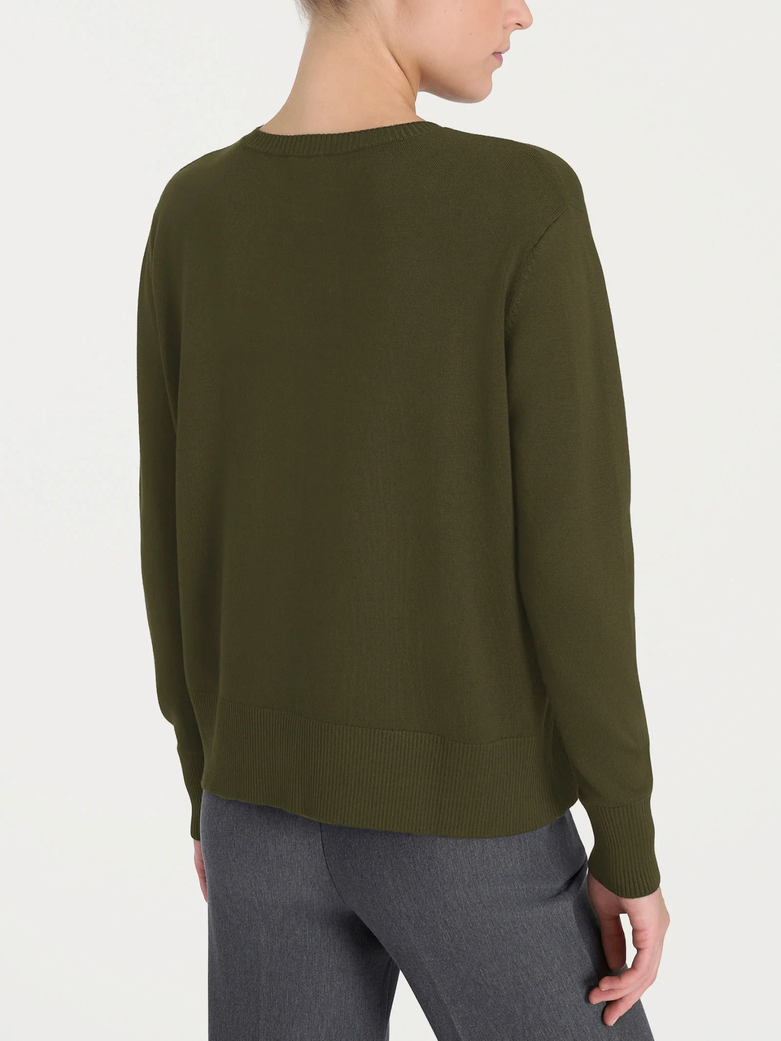 Maglia con girocollo Four Seasons - Dark Olive - Image 2