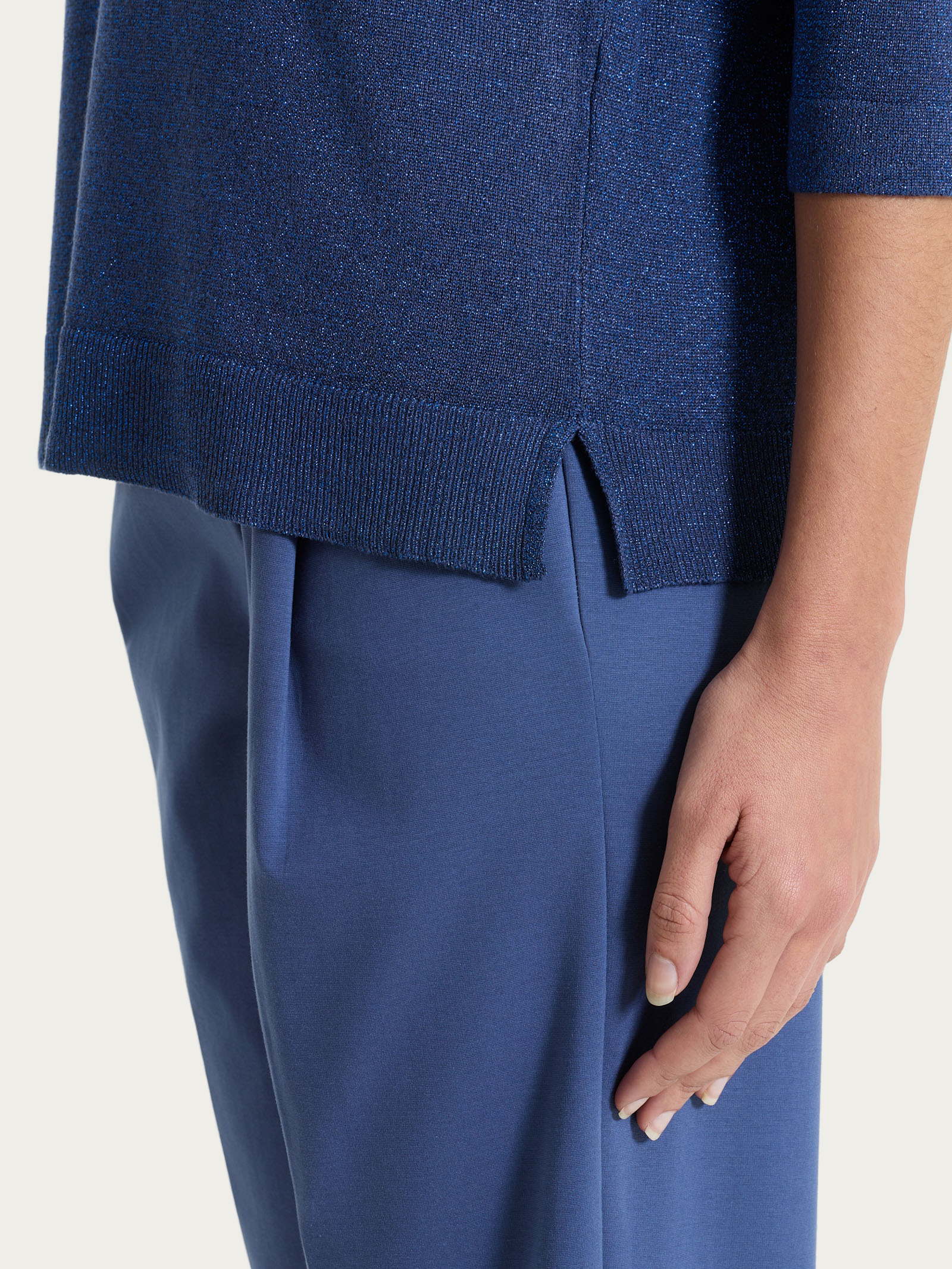 Maglia con scollo a barchetta in Lurex Summertime - Oceana - Image 4