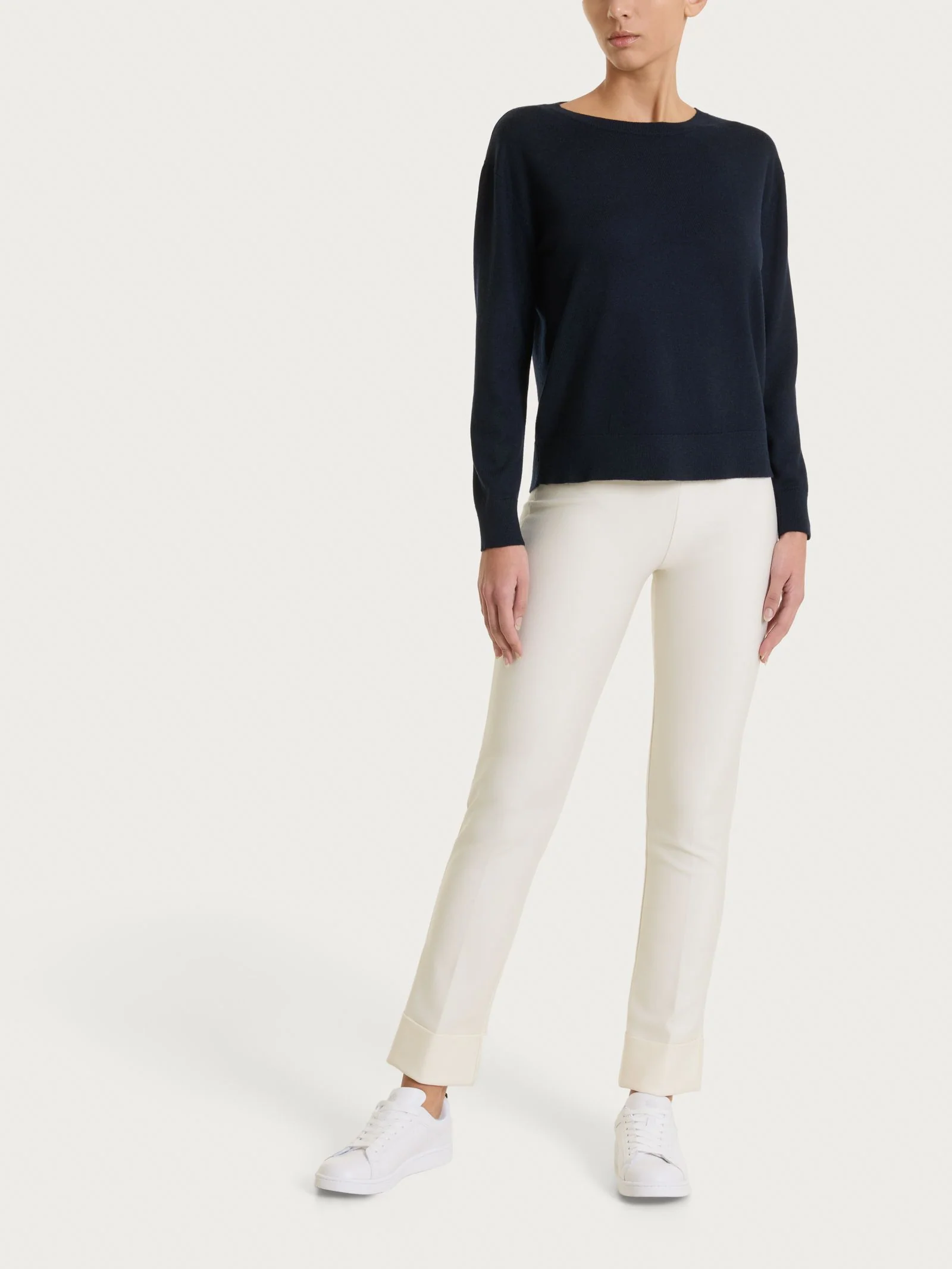 Maglia con scollo a barchetta in Merino Soft - Bleu - Image 4