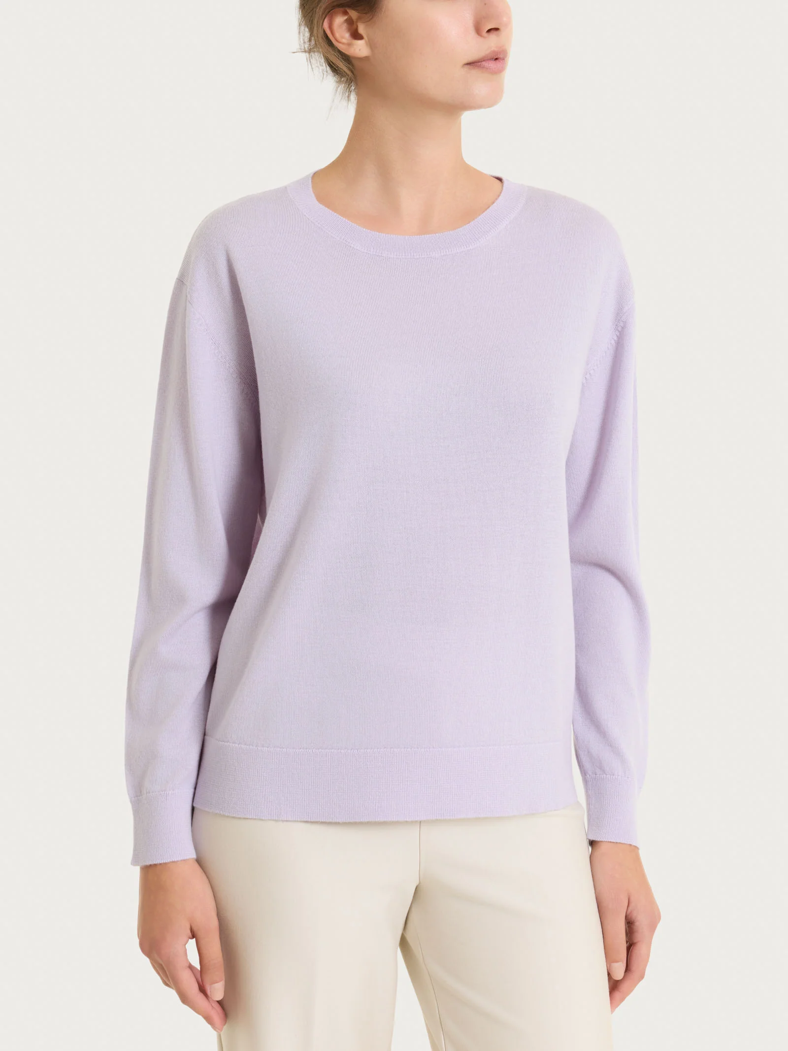 Maglia con scollo a barchetta in Merino Soft - Thistle
