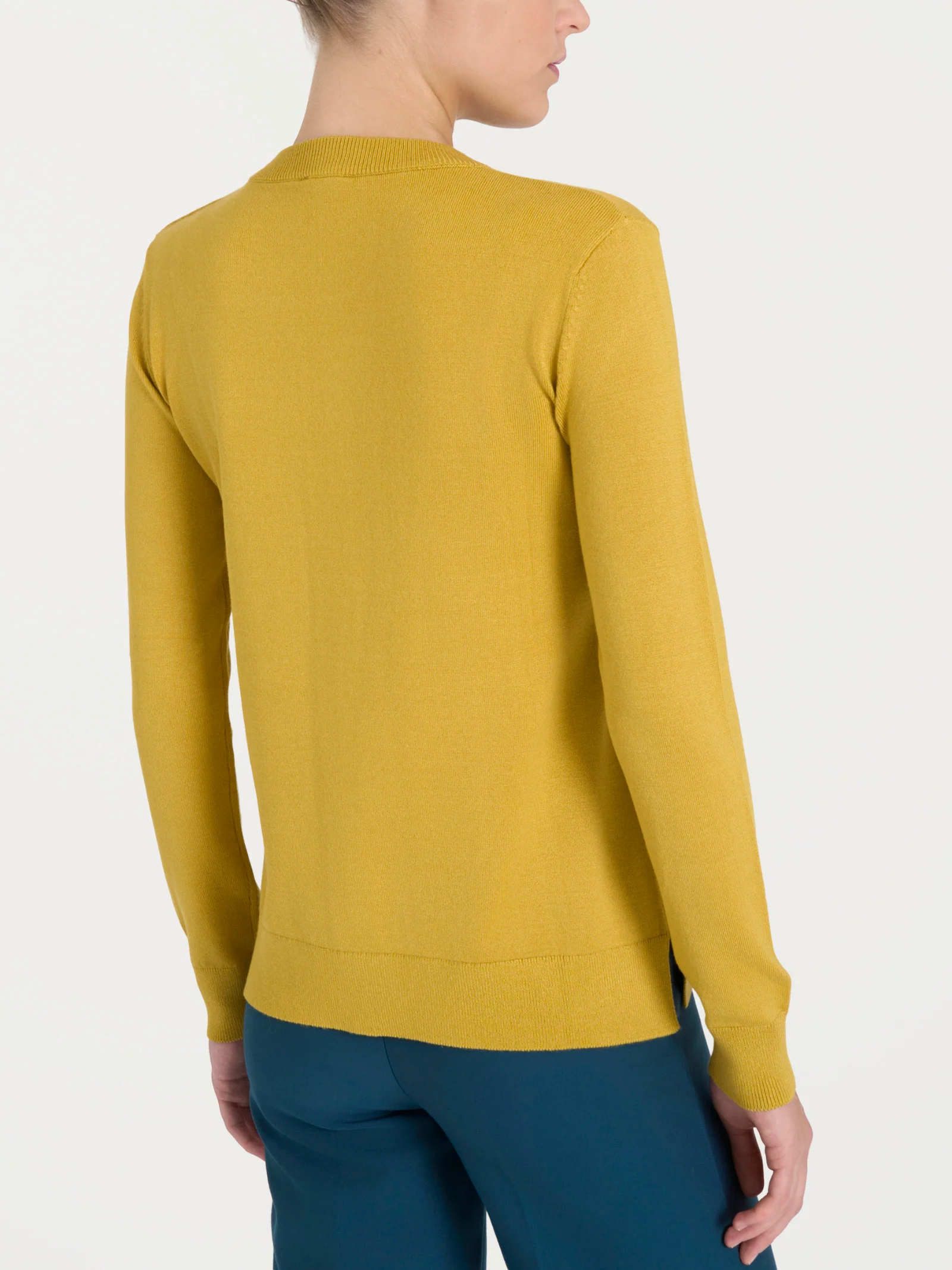 Maglia con scollo a V Four Seasons - Oil Yellow - Image 2