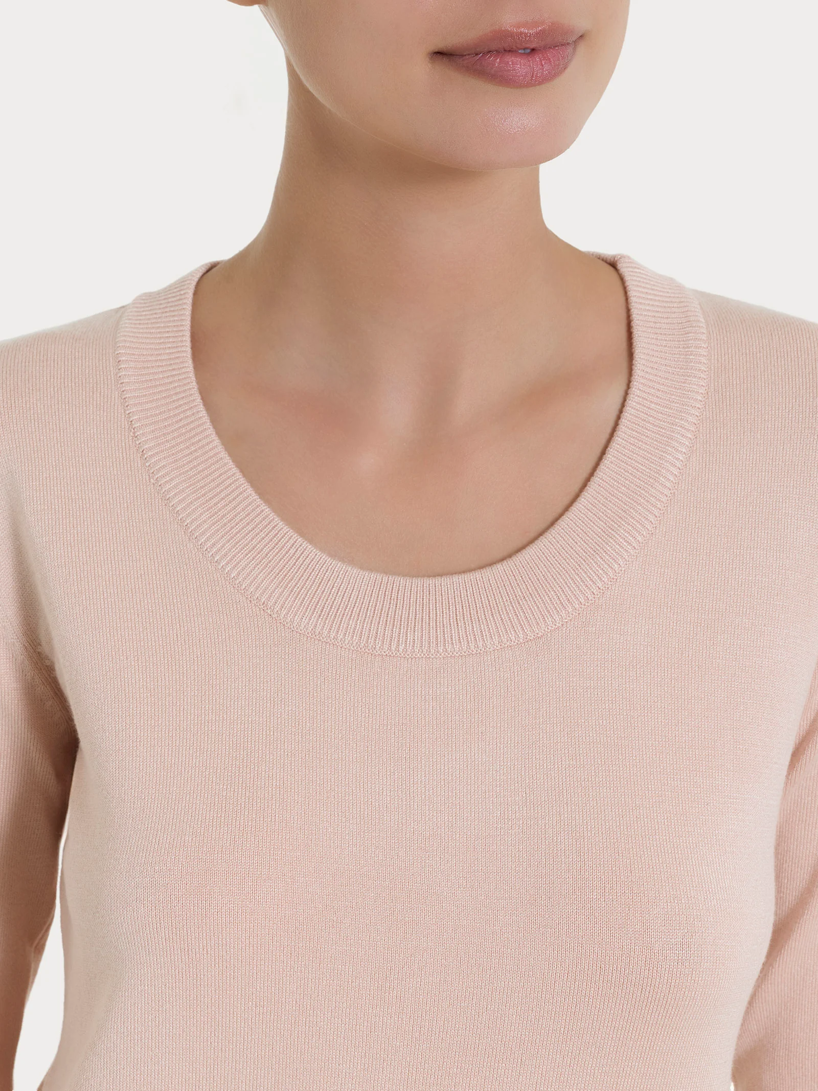 Maglia con scollo madonna Four Seasons - Cameo Rose - Image 3