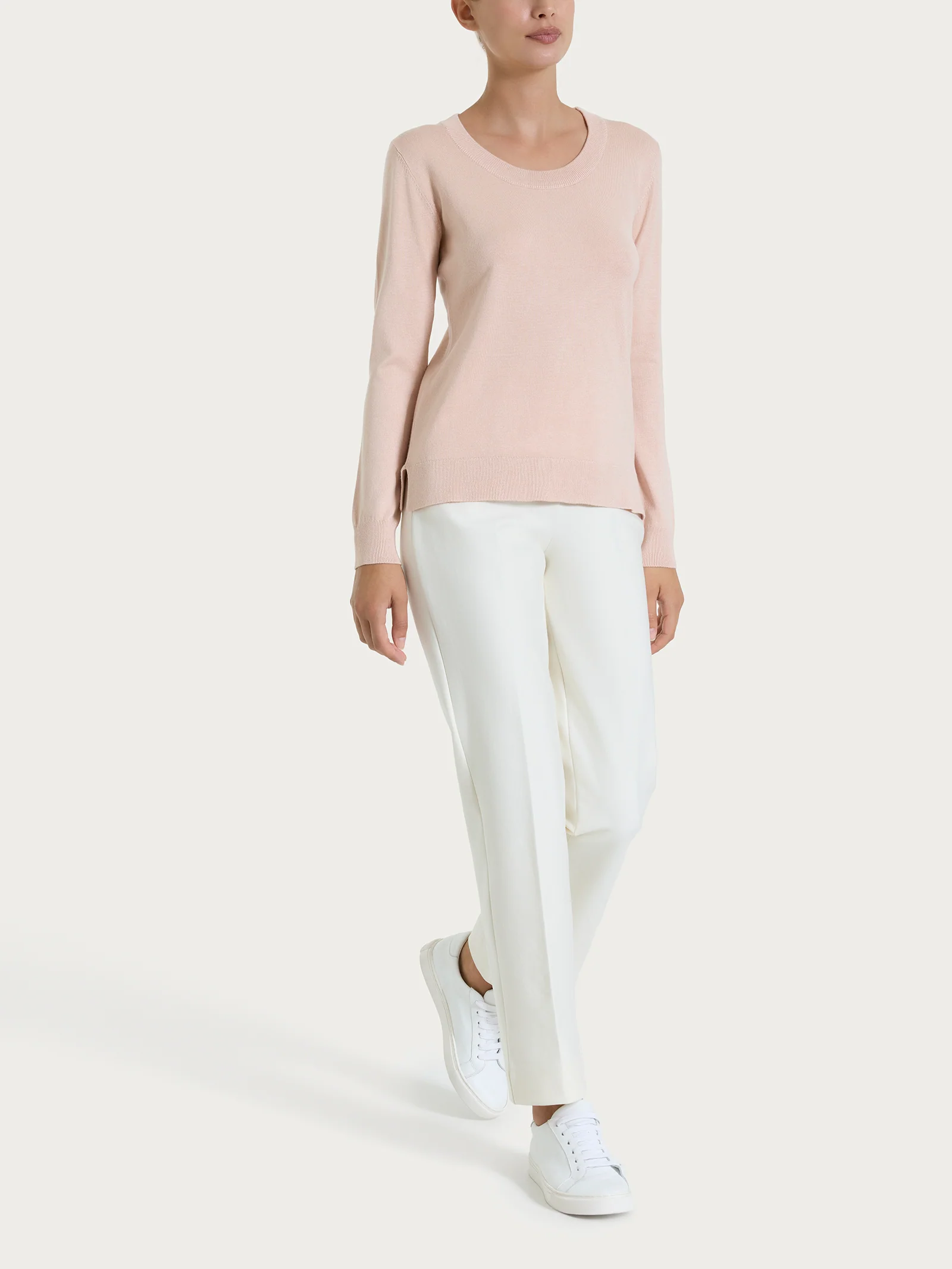 Maglia con scollo madonna Four Seasons - Cameo Rose - Image 4