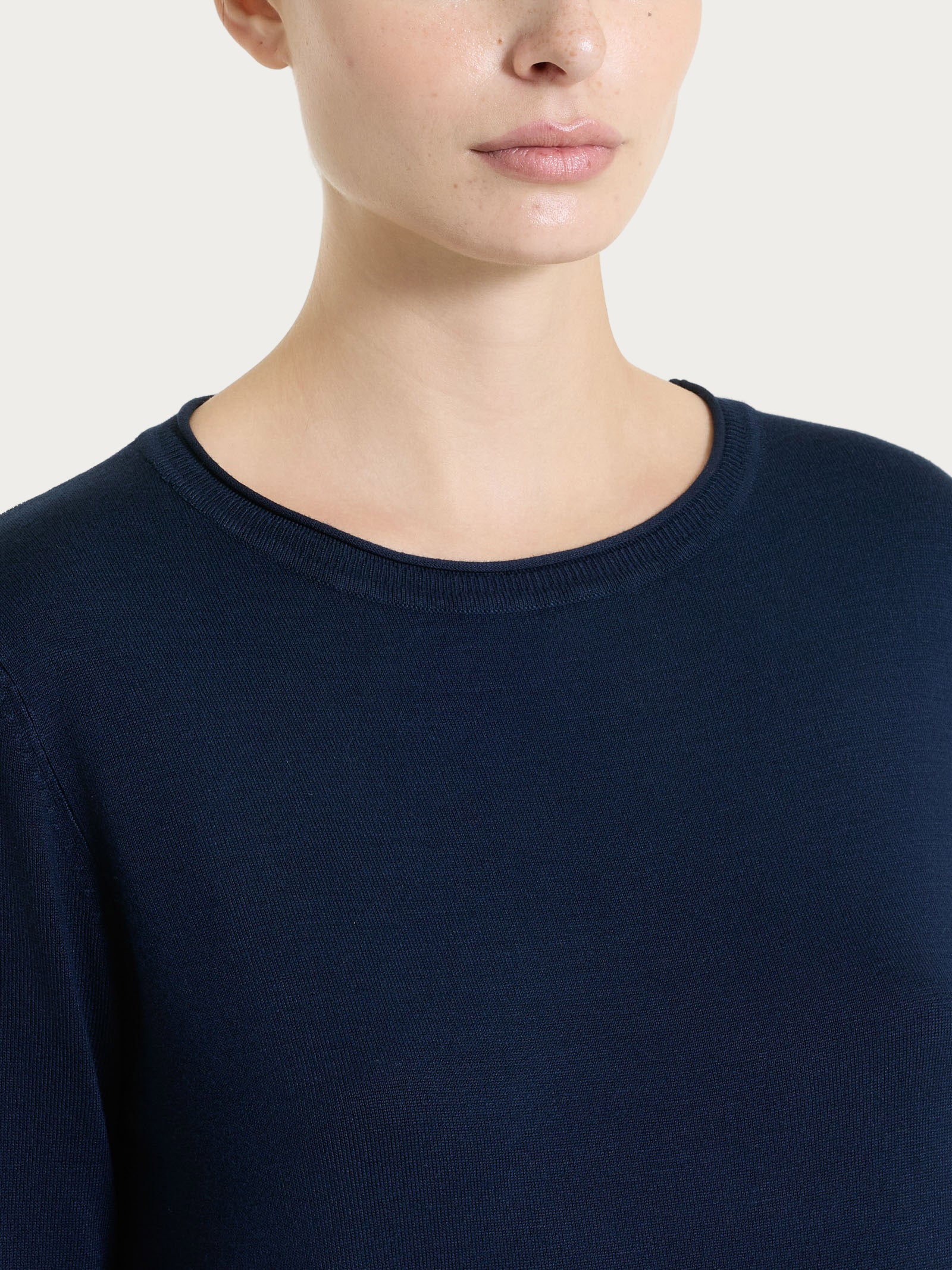 Maglia girocollo con manica lunga in Summertime - Bleu - Image 3