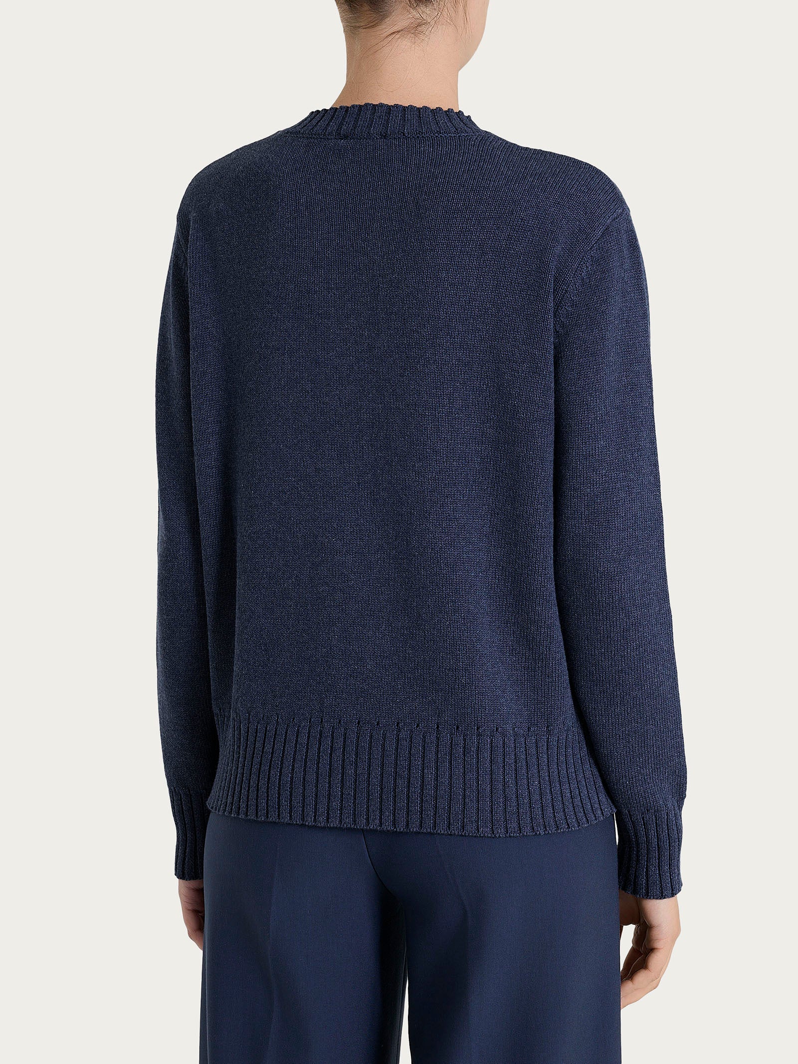 Maglia girocollo in filato Winter Cotton - Avio Mel. - Image 2