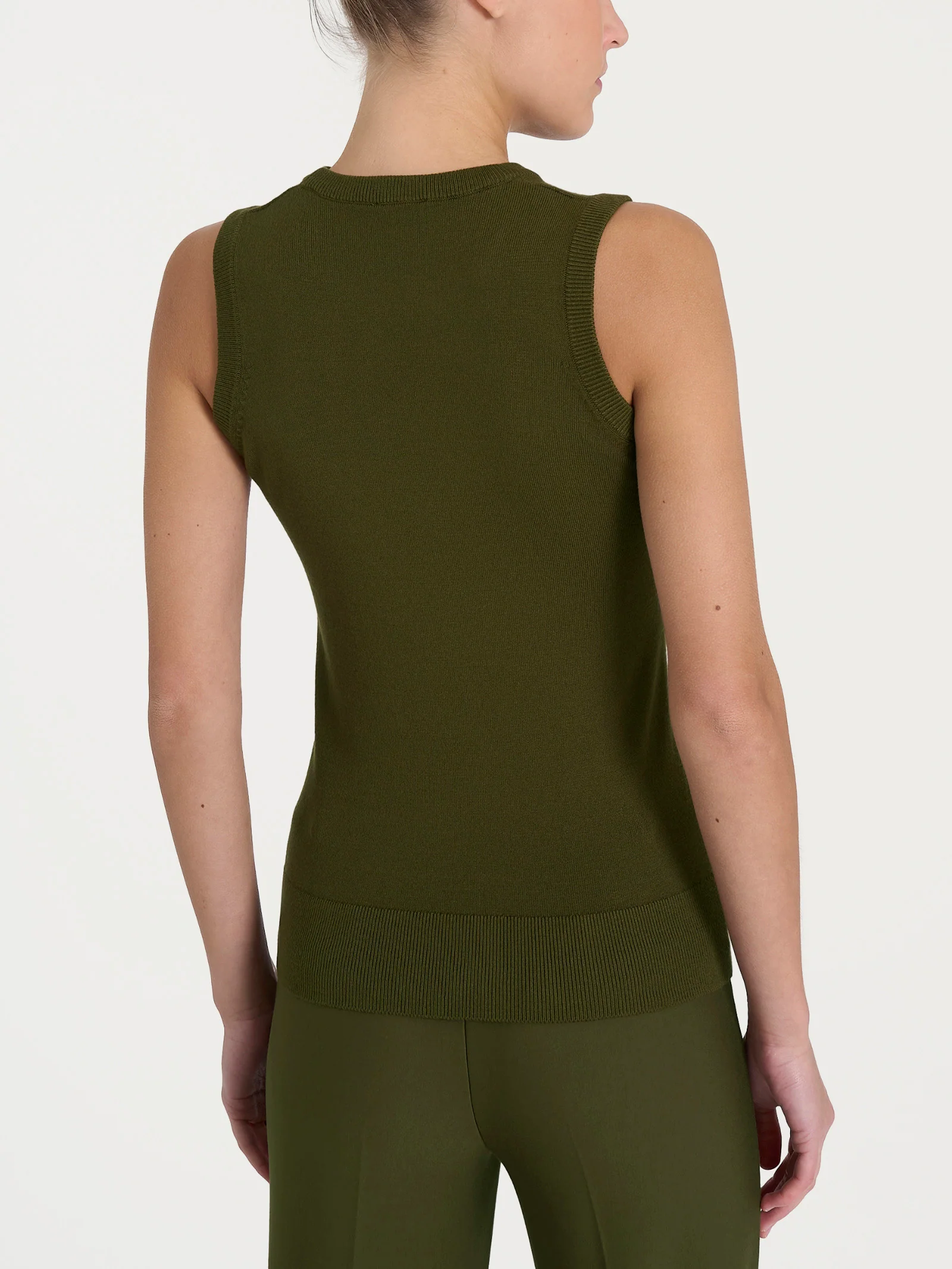 Maglia smanicata Four Seasons - Dark Olive - Image 2