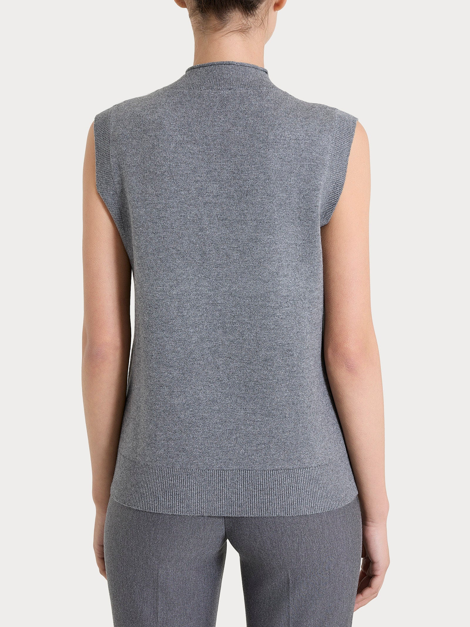 Maglia smanicata in Super Soft - Ferro Mel. - Image 2
