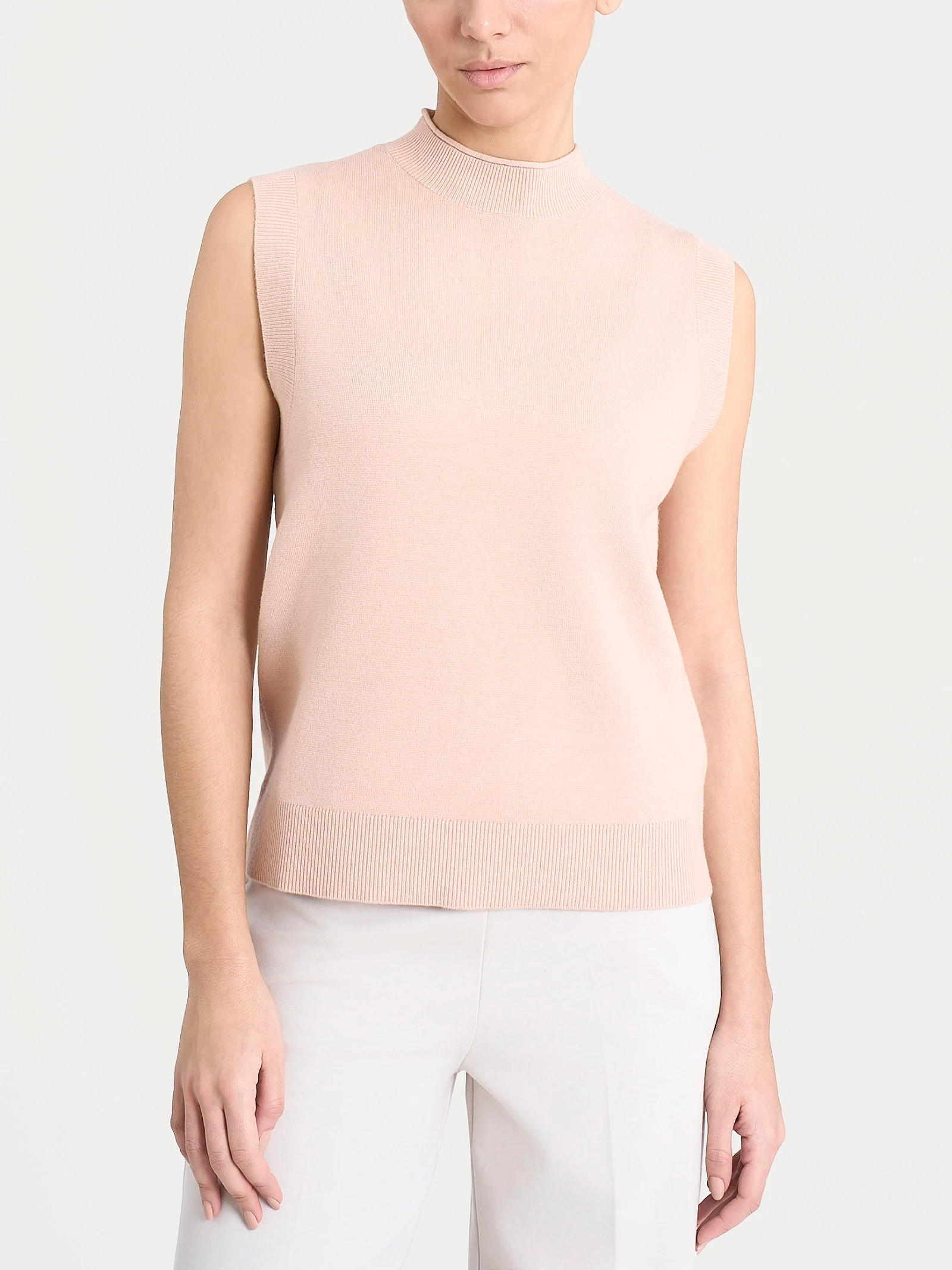 Maglia smanicata in Super Soft - Cameo Rose