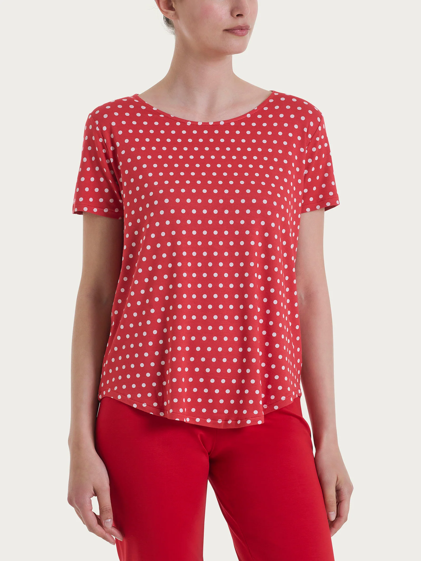 Maglietta con manica corta e dots in Viscosa Summer - Fant. Salsa