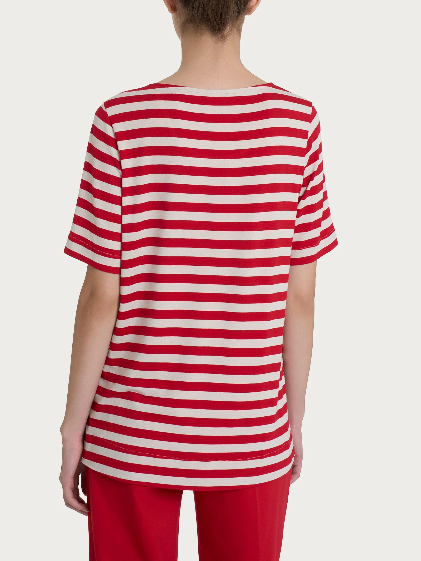 Maglietta girocollo con stripes in Viscosa Summer - Fant. Salsa Riga Pari - Image 2