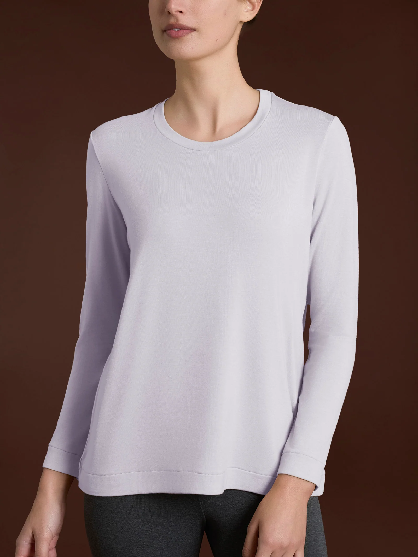Maglietta girocollo in Eco Viscosa - Thistle